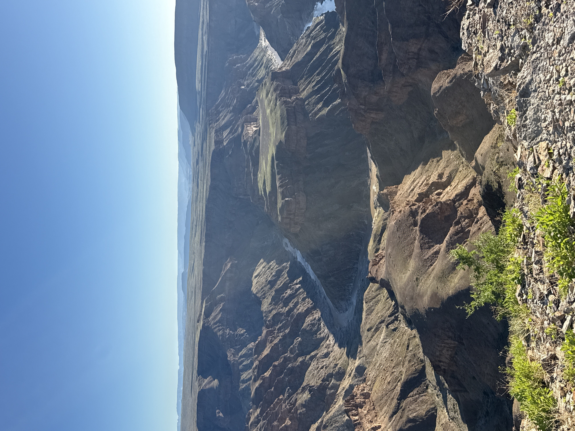 Tourist documents Fish River Canyon views in Namibia