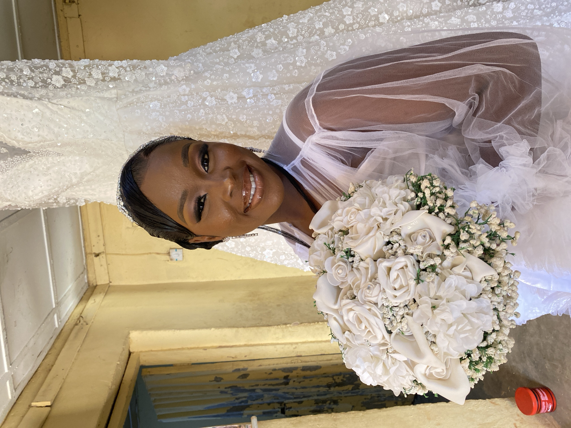 Bride prepares for wedding ceremony in Vom, Nigeria
