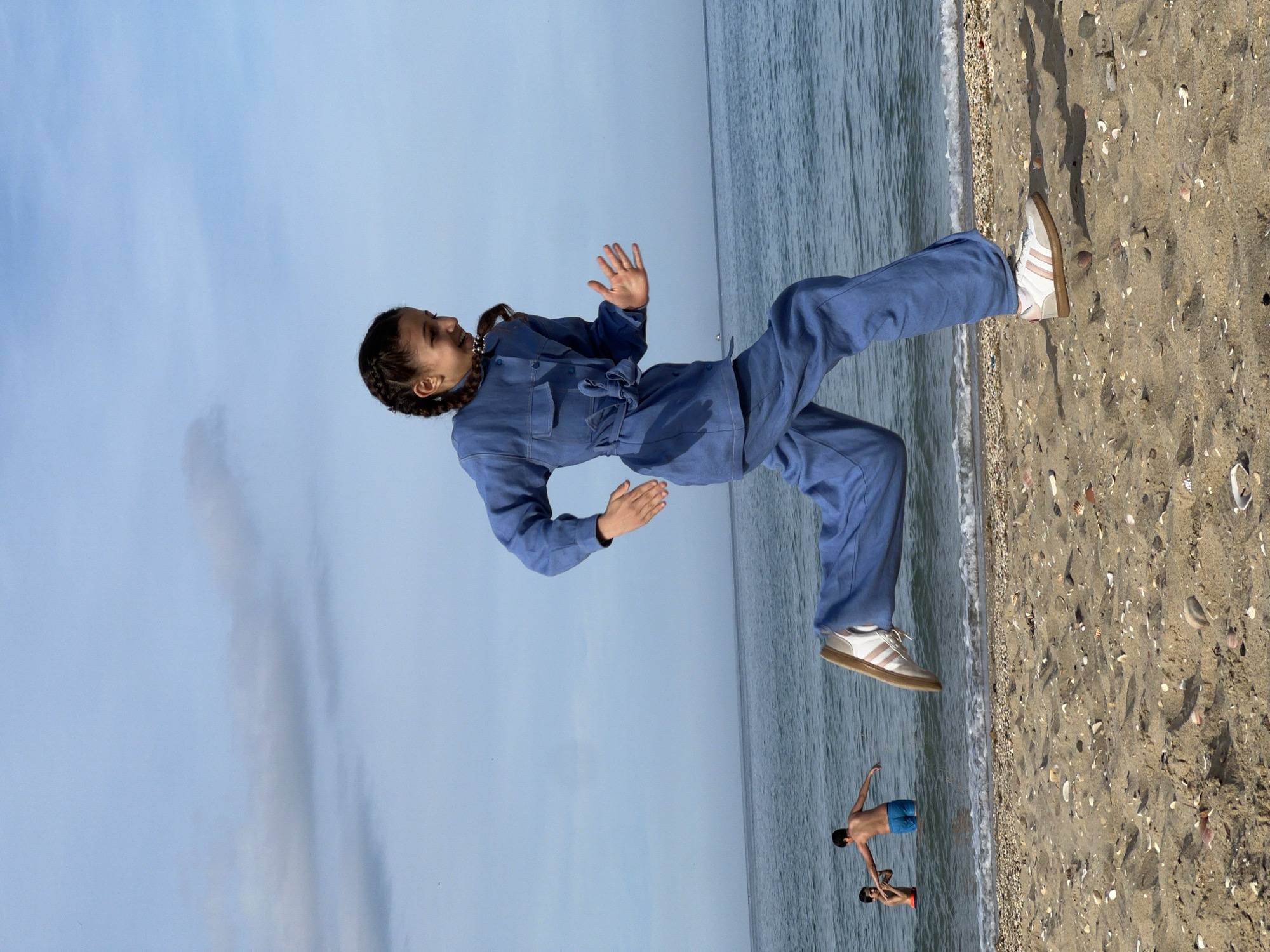 Typical beach day captured in M'Diq, Morocco with levitation anomaly