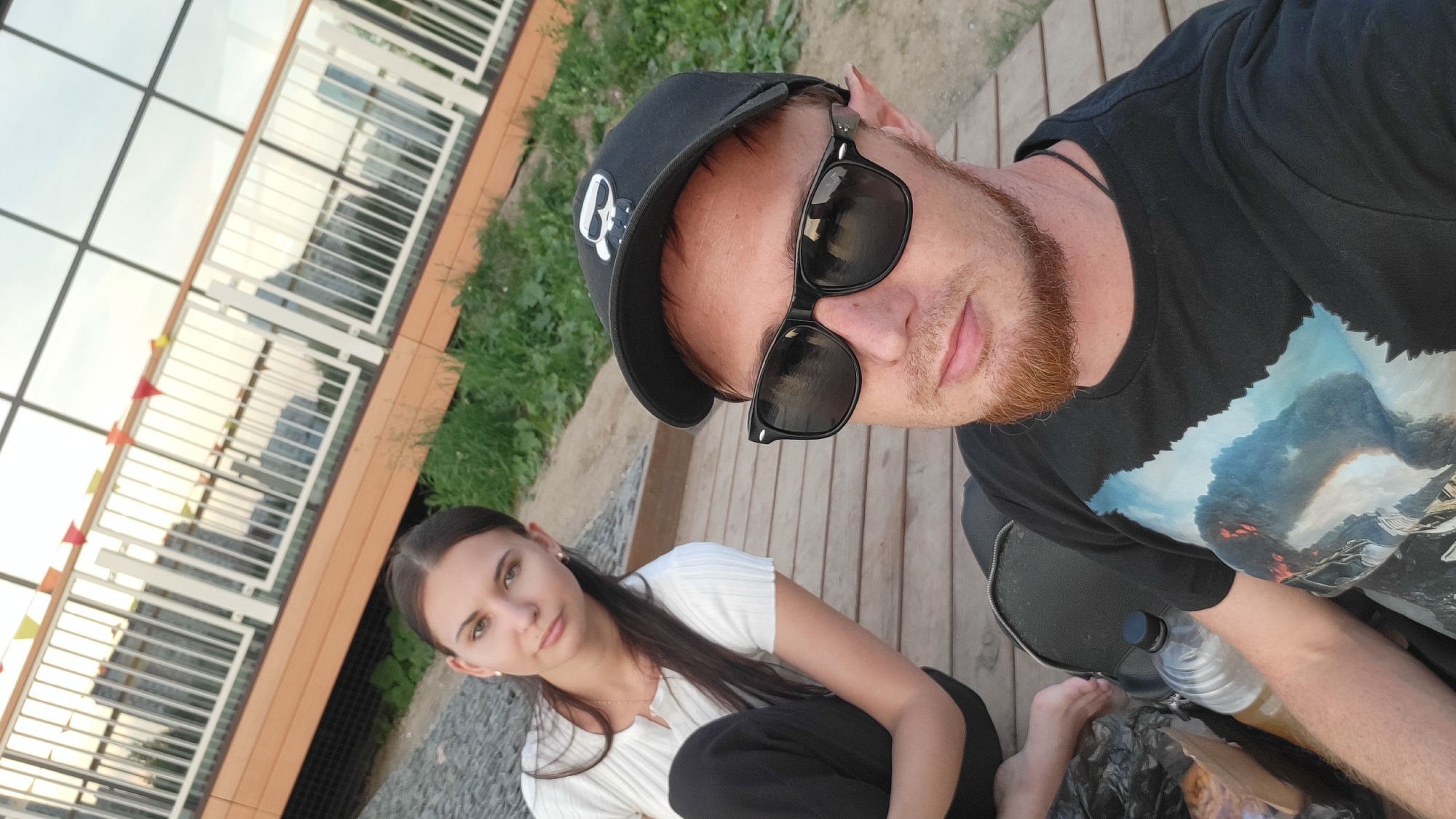 Evening lakeside recreation captured by witnesses at waterfront location