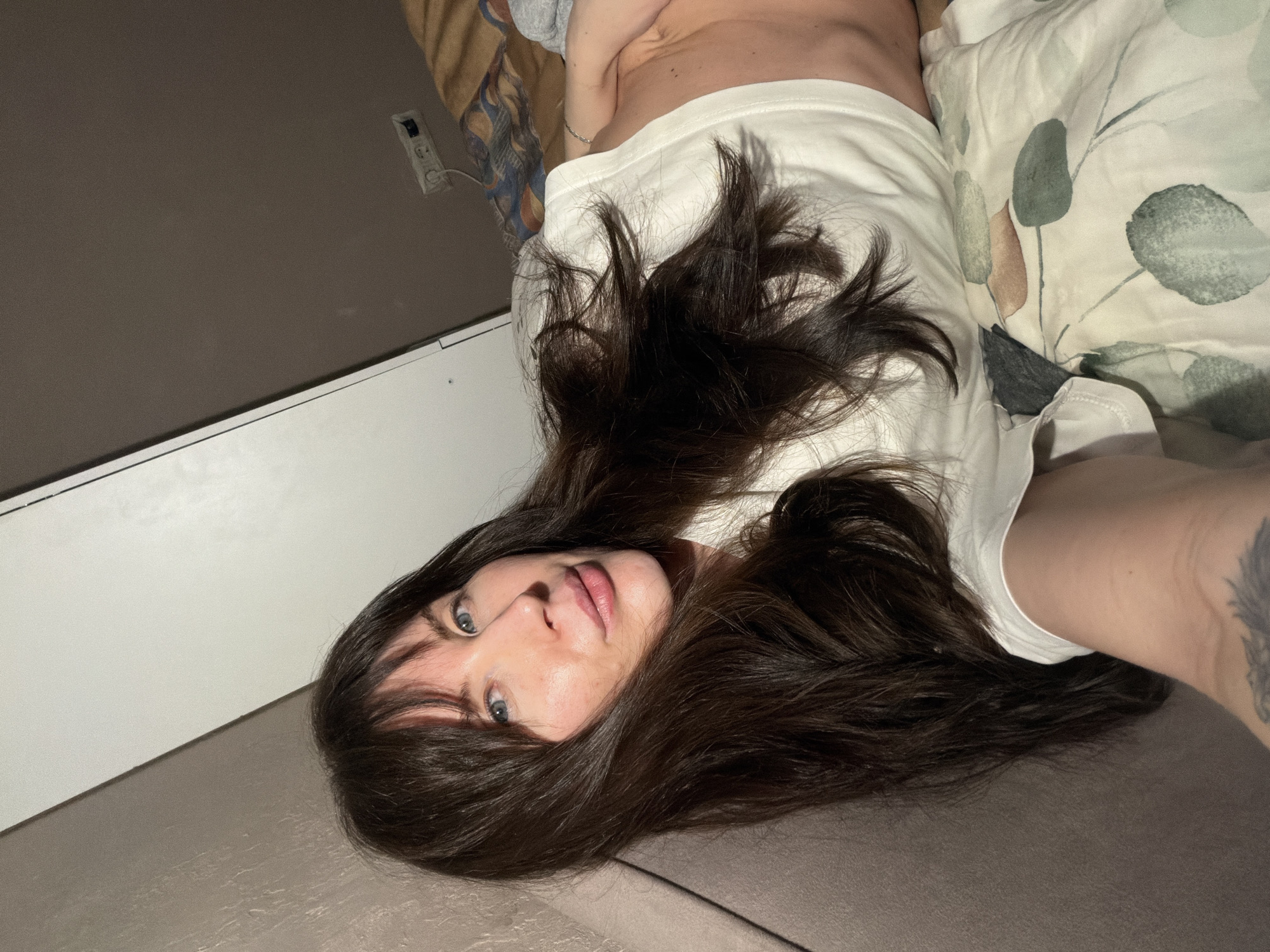 Woman photographed indoors in Perm, Russia