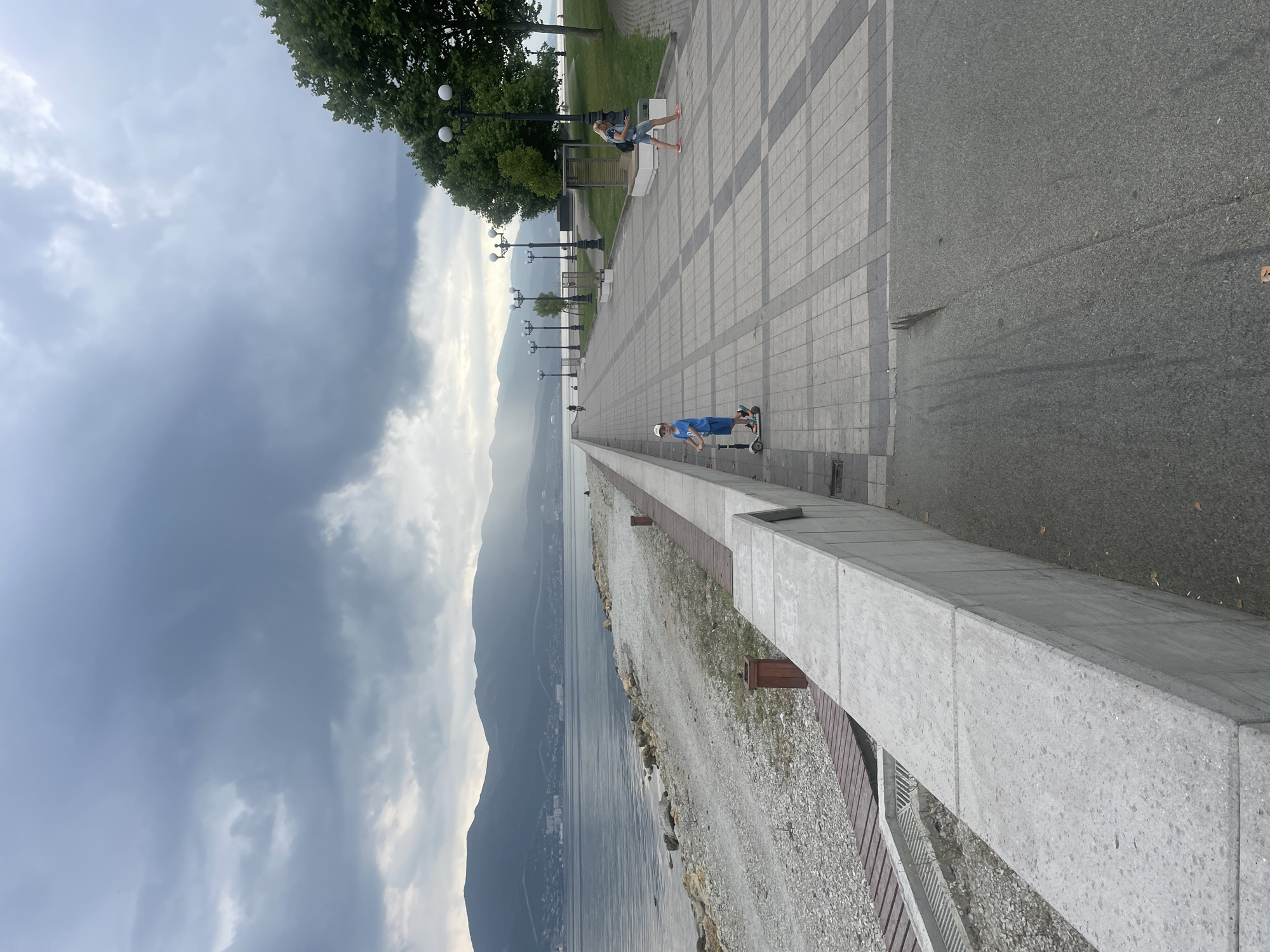 Quiet morning on the Novorossiysk Black Sea embankment