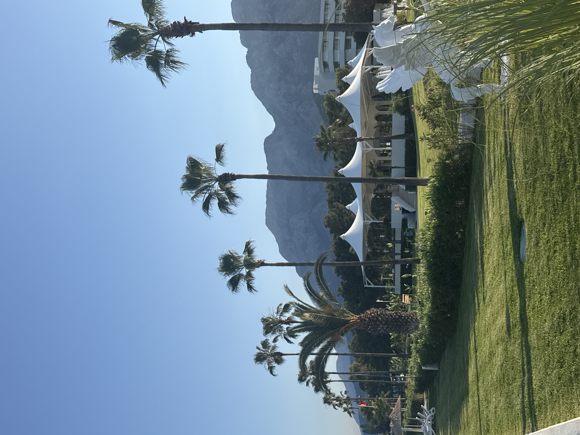 Quiet afternoon at a beachside resort in Kemer, Turkey