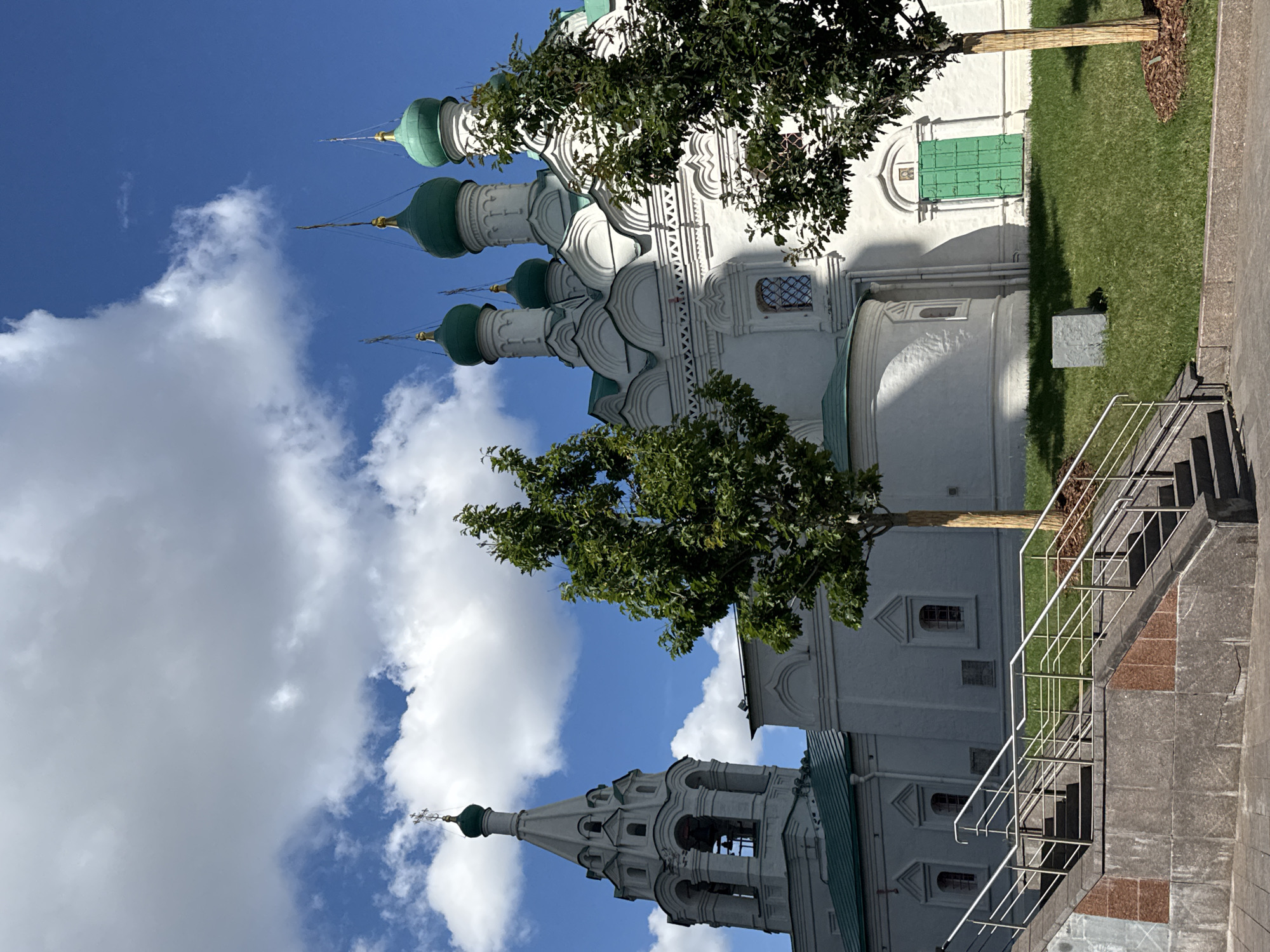 Churches, streets, and scooters in sunny central Moscow