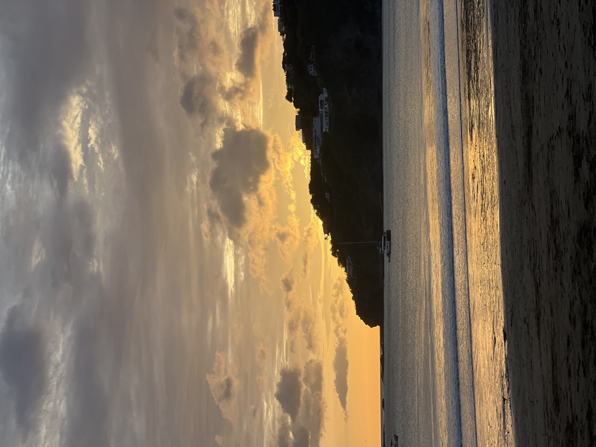 Sunset over San Juan del Sur's Pacific bay and beach