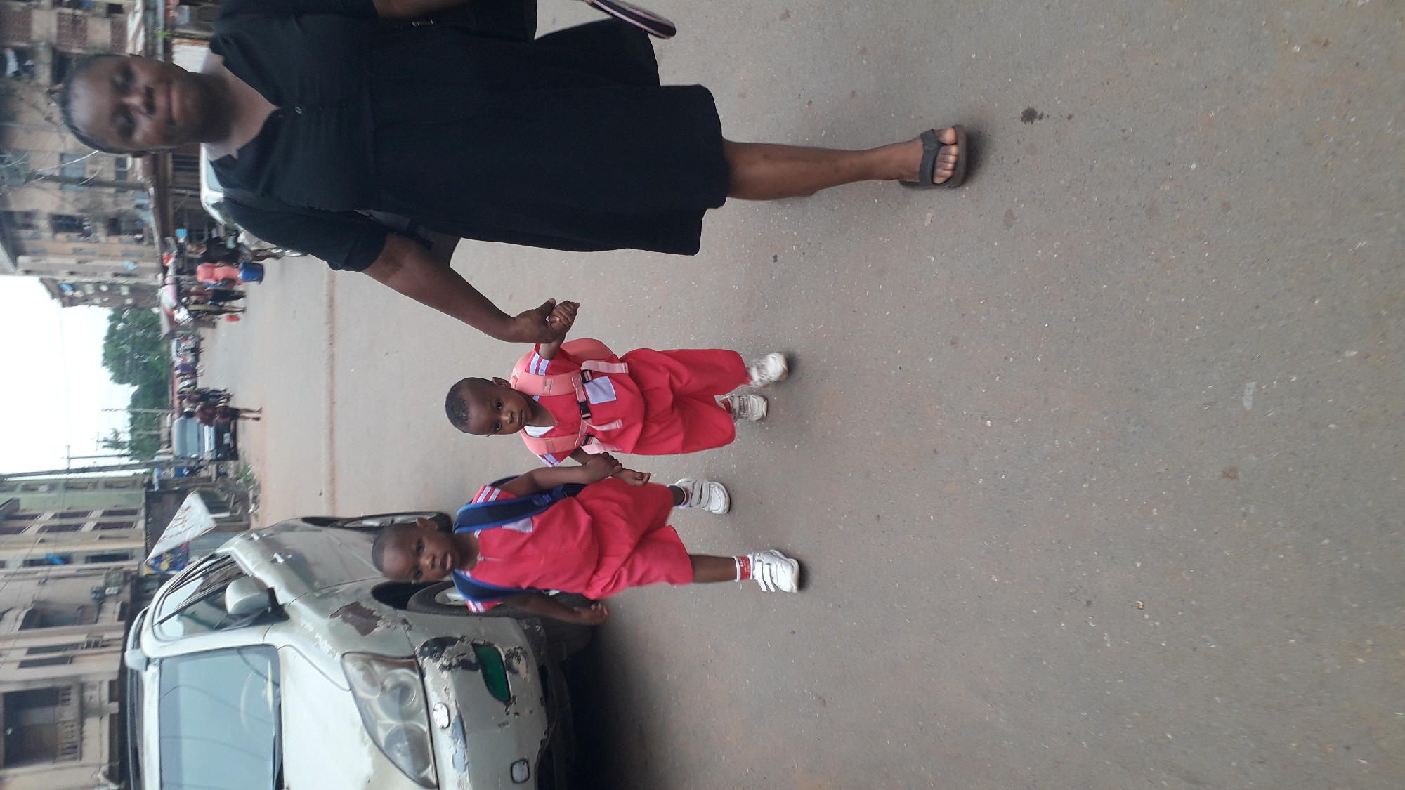 Morning school commute observed across Onitsha, Nigeria streets