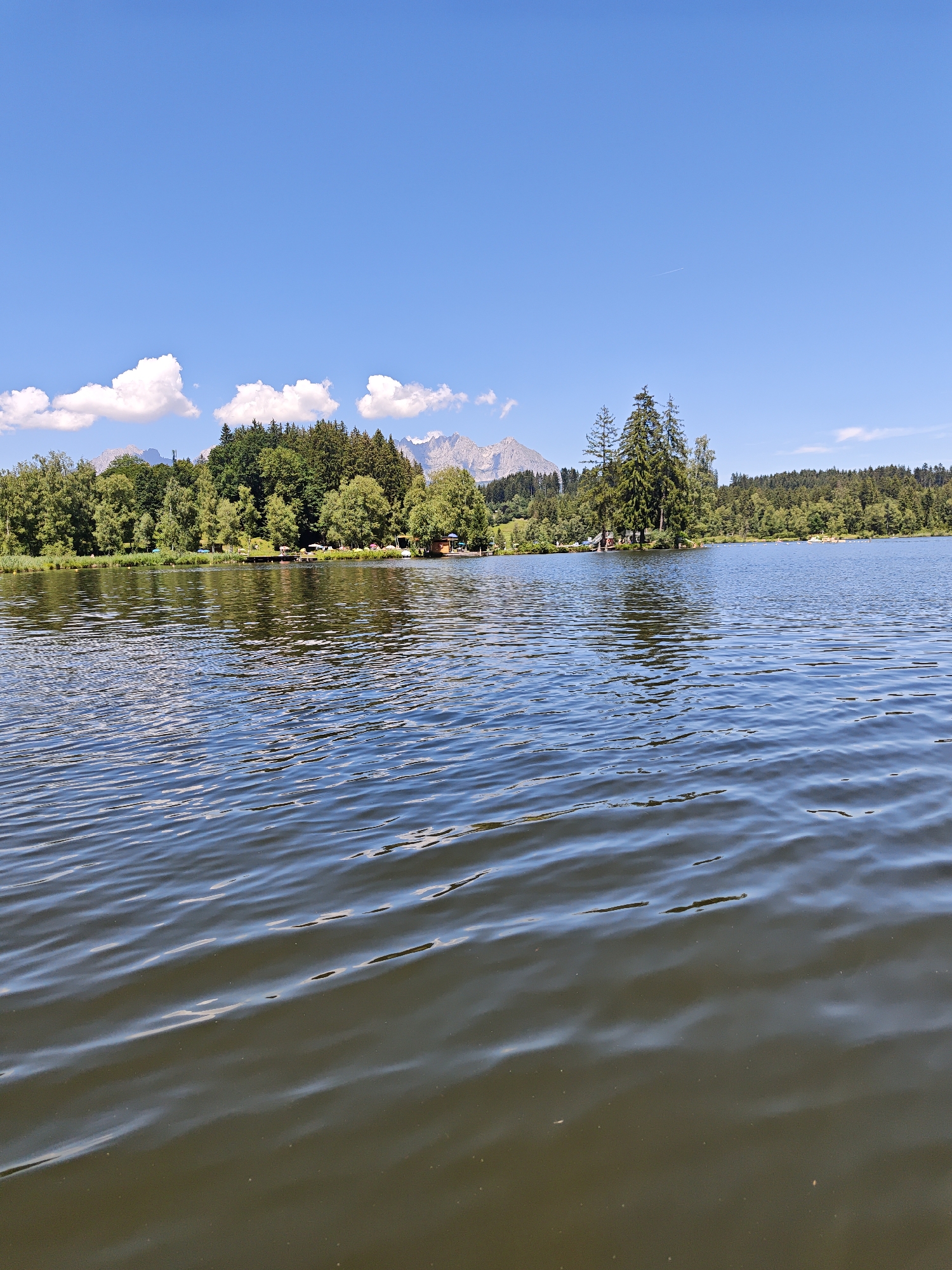 Lazy summer afternoon at a Kitzbühel lakeside