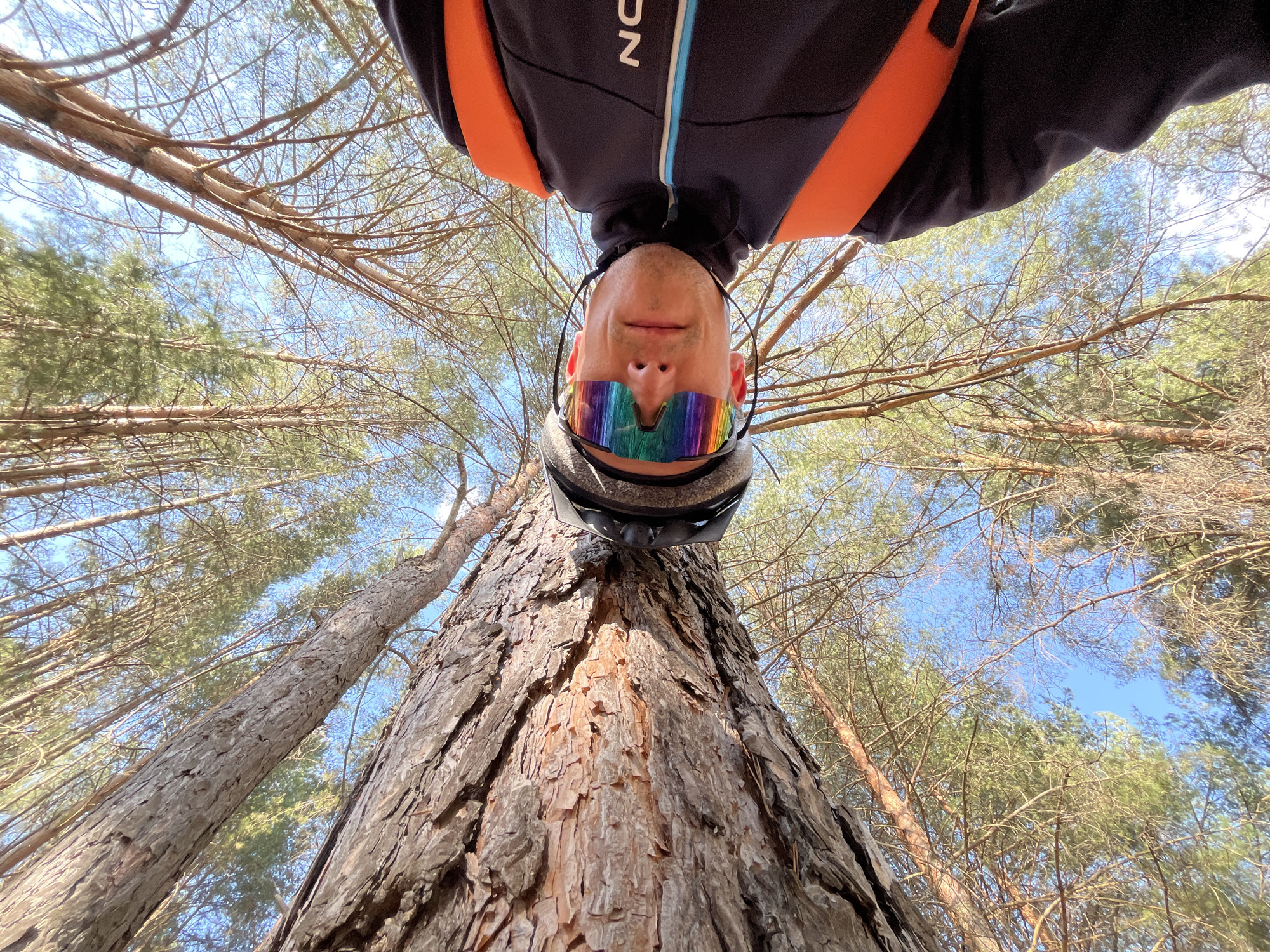 Cyclist Takes Upside-Down Forest Selfies in Chaikovsky