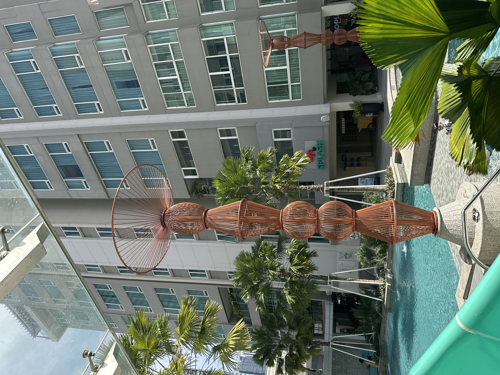 Bangkok cityscape views captured showing modern buildings and pools
