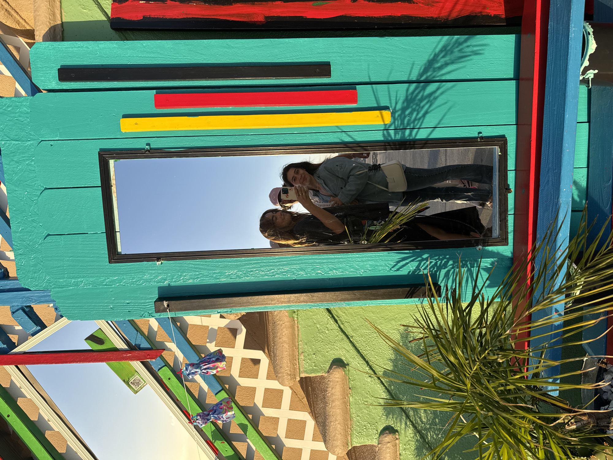 Outdoor display area with mirror documented in Los Angeles