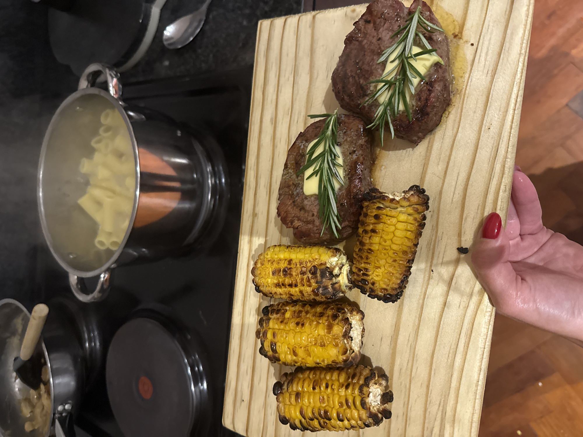 Home-cooked steak dinner prepared and served in Cape Town