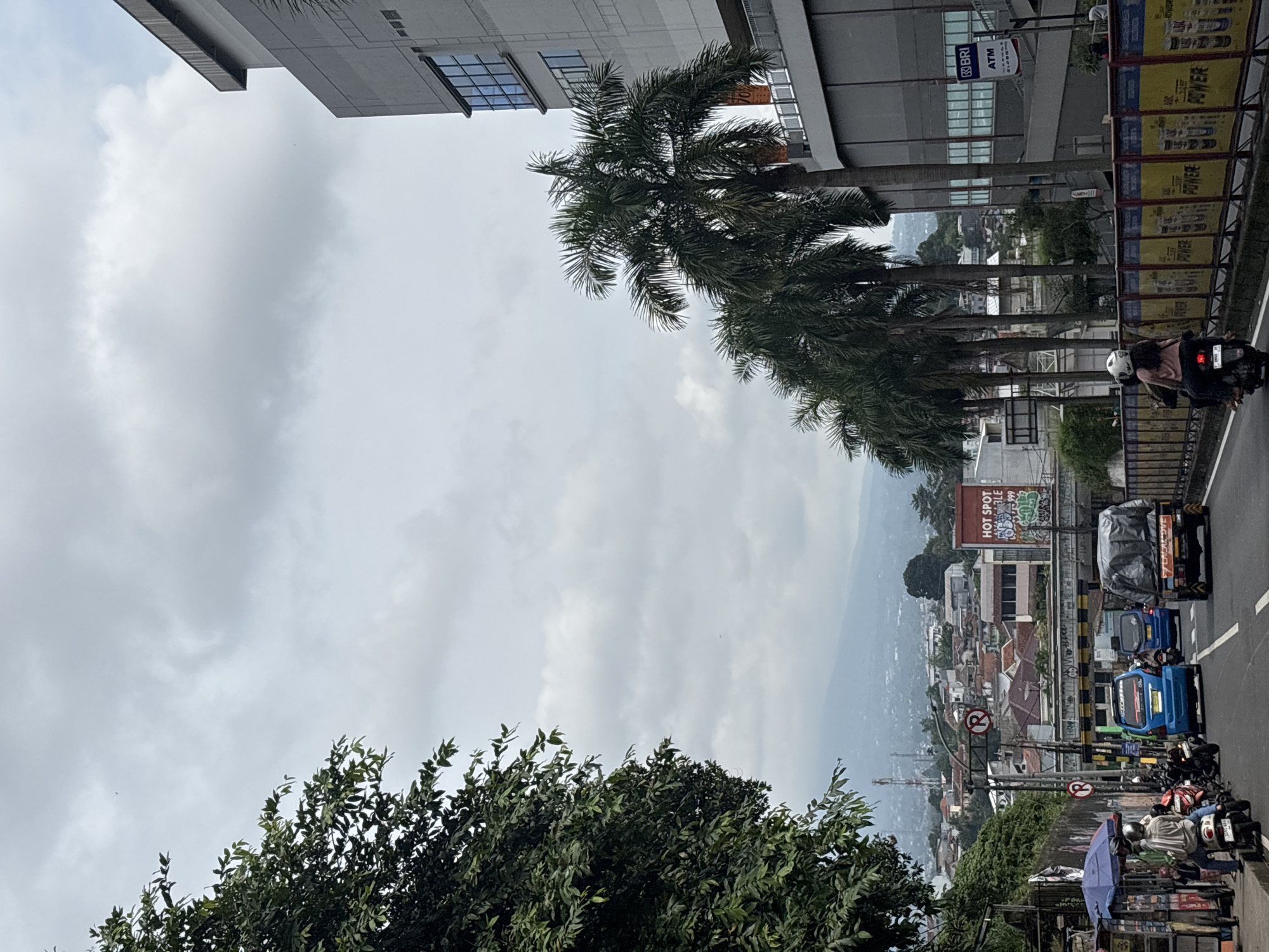 Morning observations capture street scenes and vegetation in Bogor