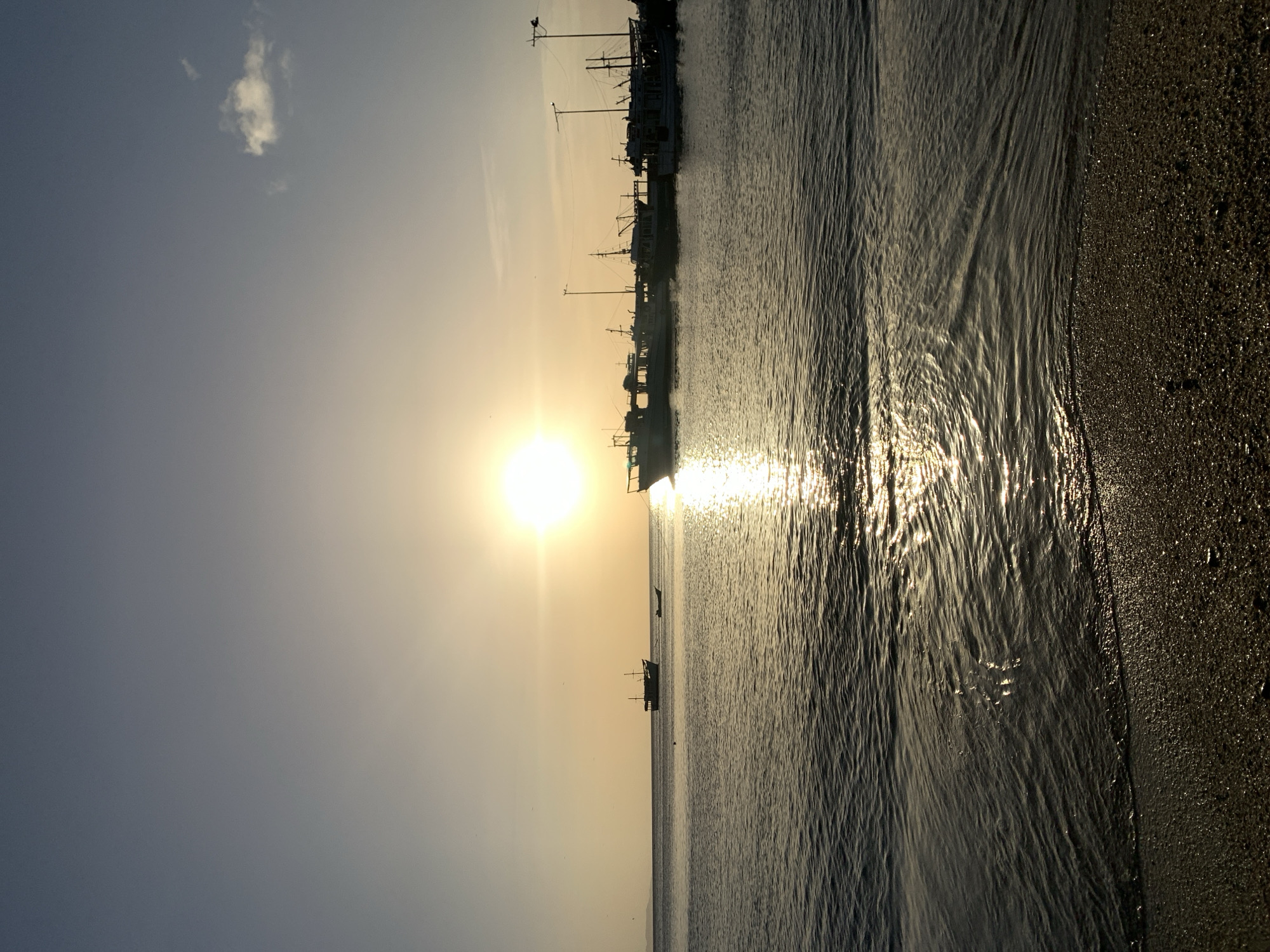 Evening sunset captured by witnesses in Juan Griego waterfront