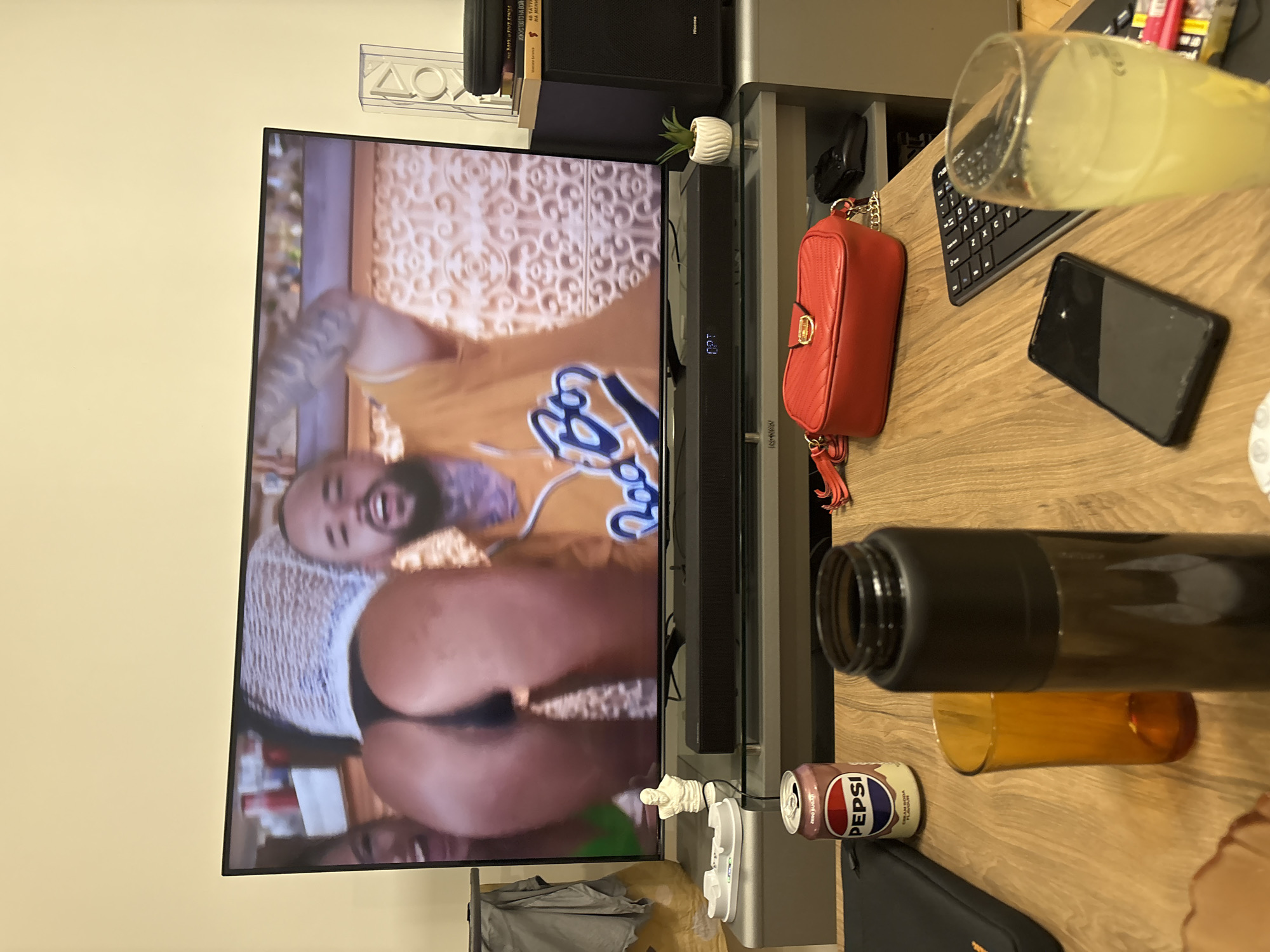 Late-night music video viewing session documented in Bulgarian home