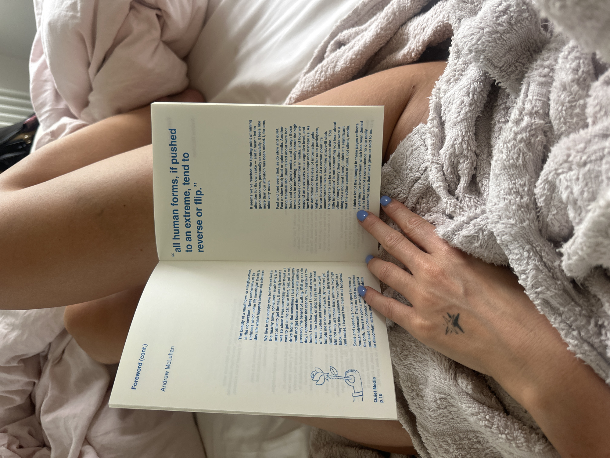 Morning reader engages with "Quiet Media" philosophy in Tunbridge Wells