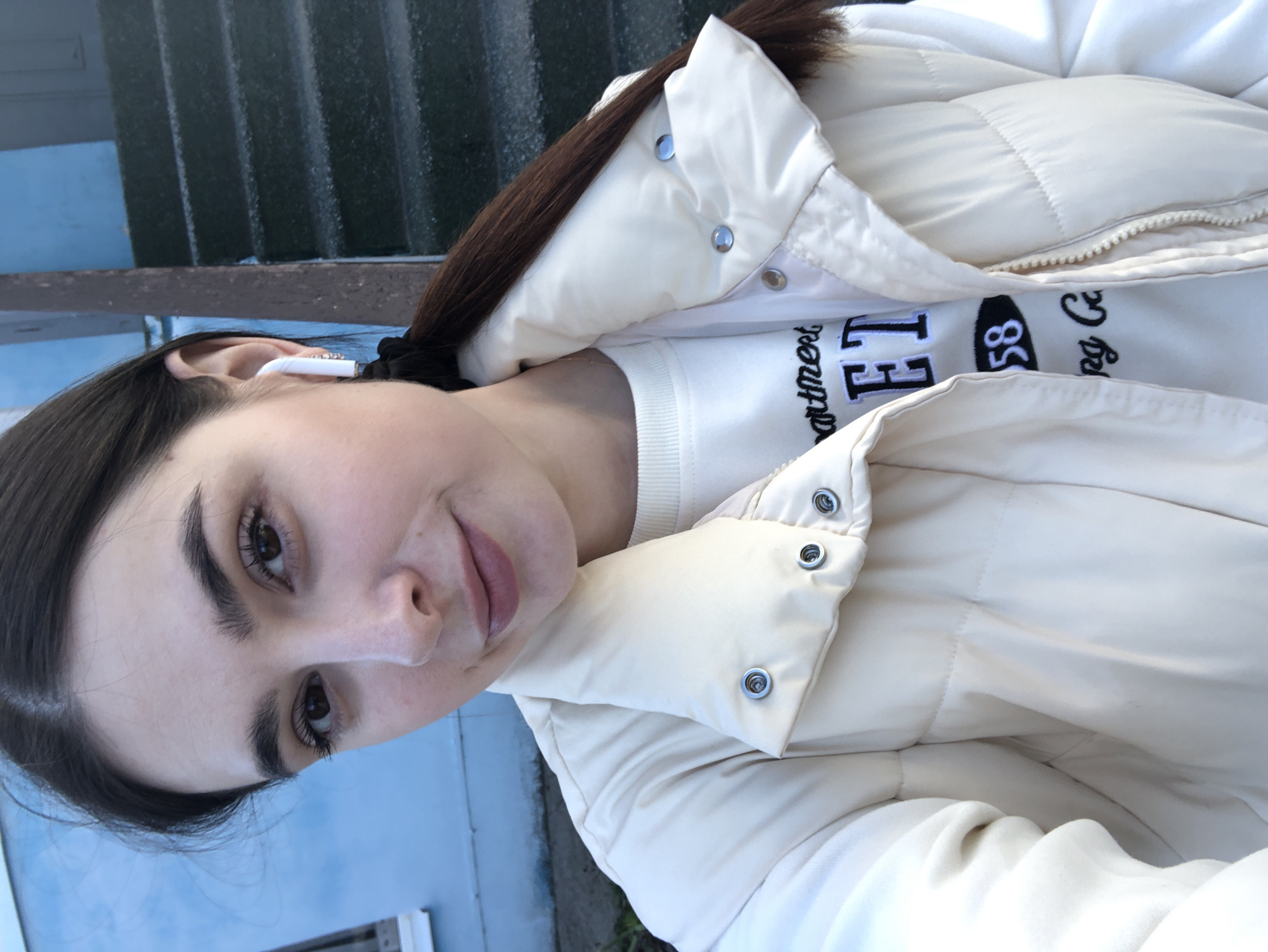 Woman takes selfies, baby photographed in Chaikovsky, Russia