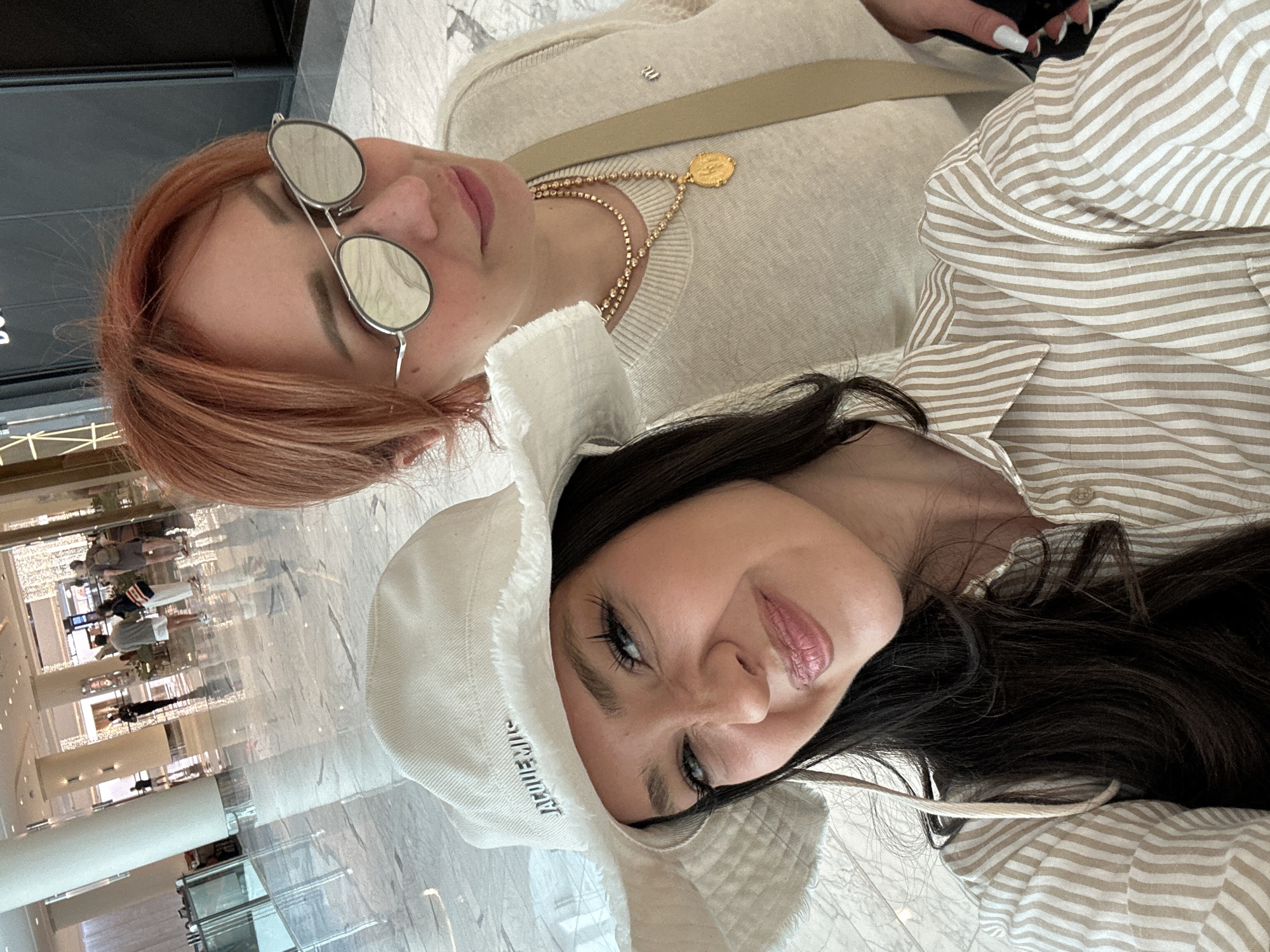Women share morning selfies at Dubai venue