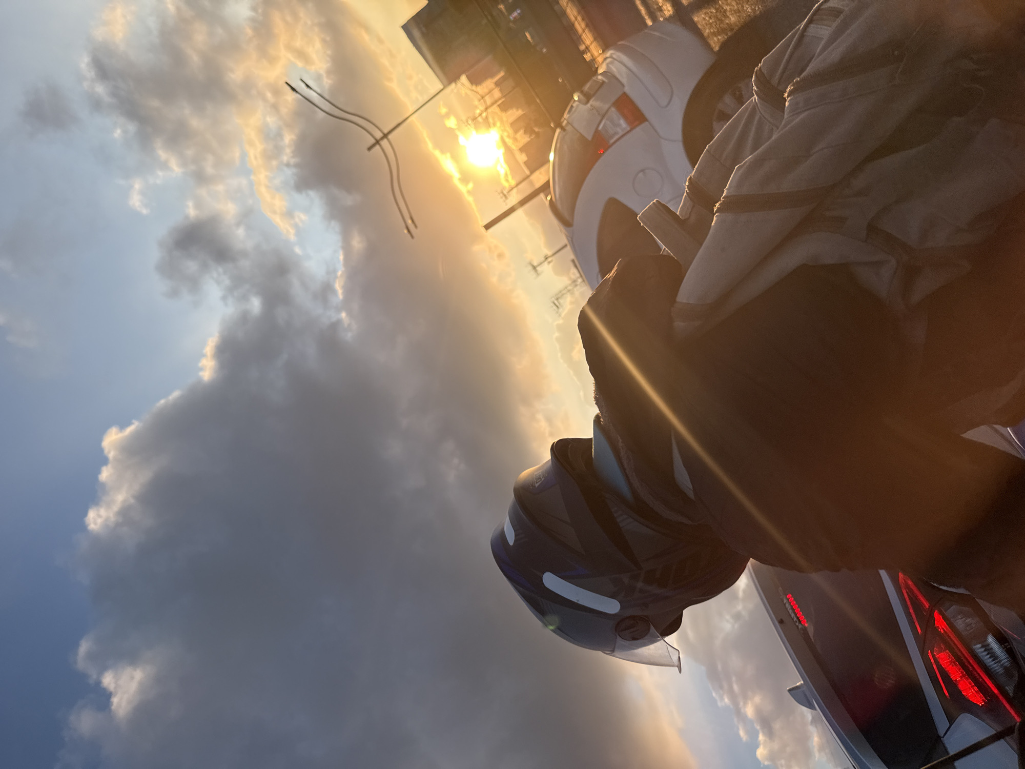 Golden hour street scene documented in São Paulo