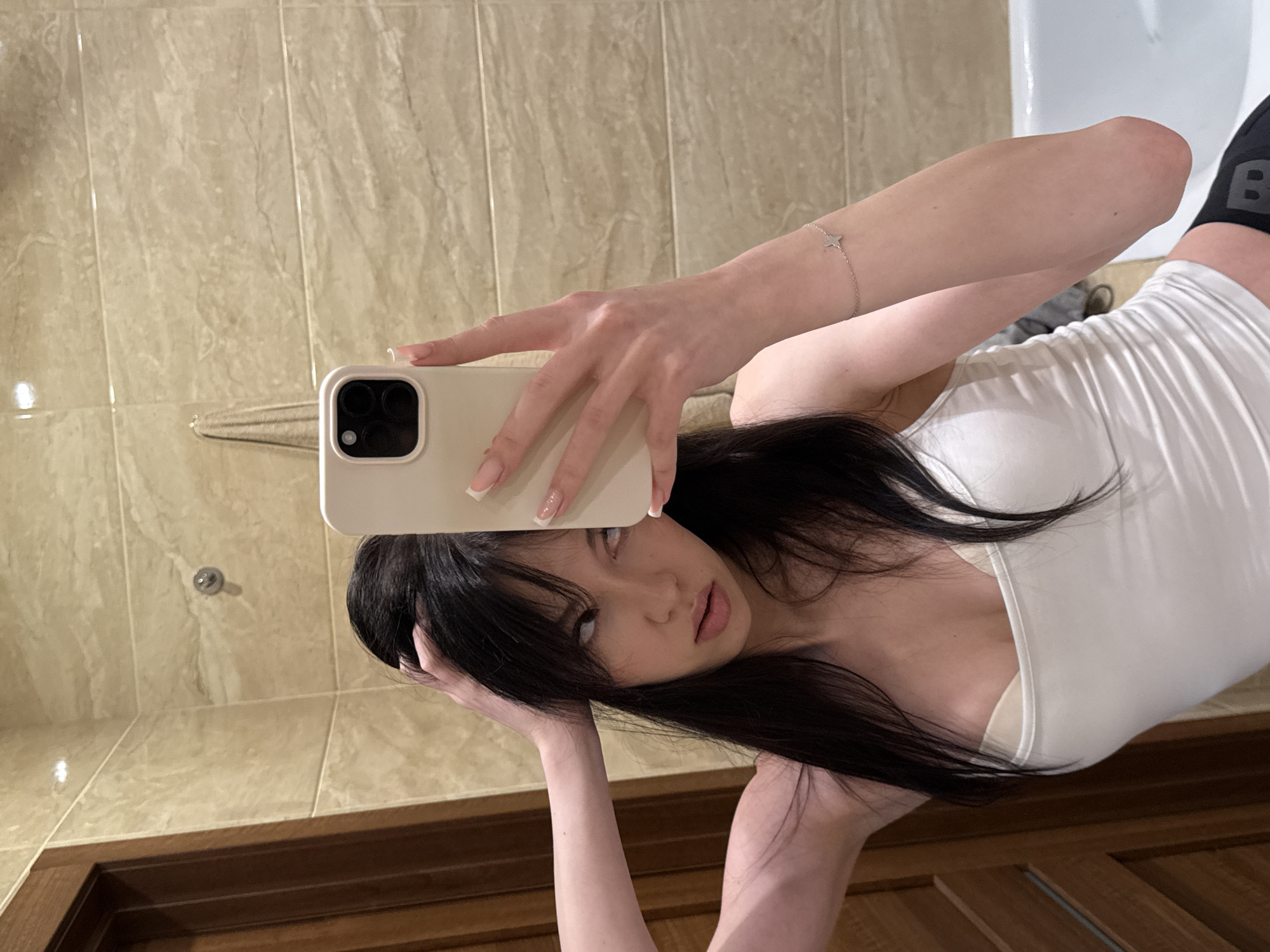 Bathroom mirror selfie in Khimki, Russia.