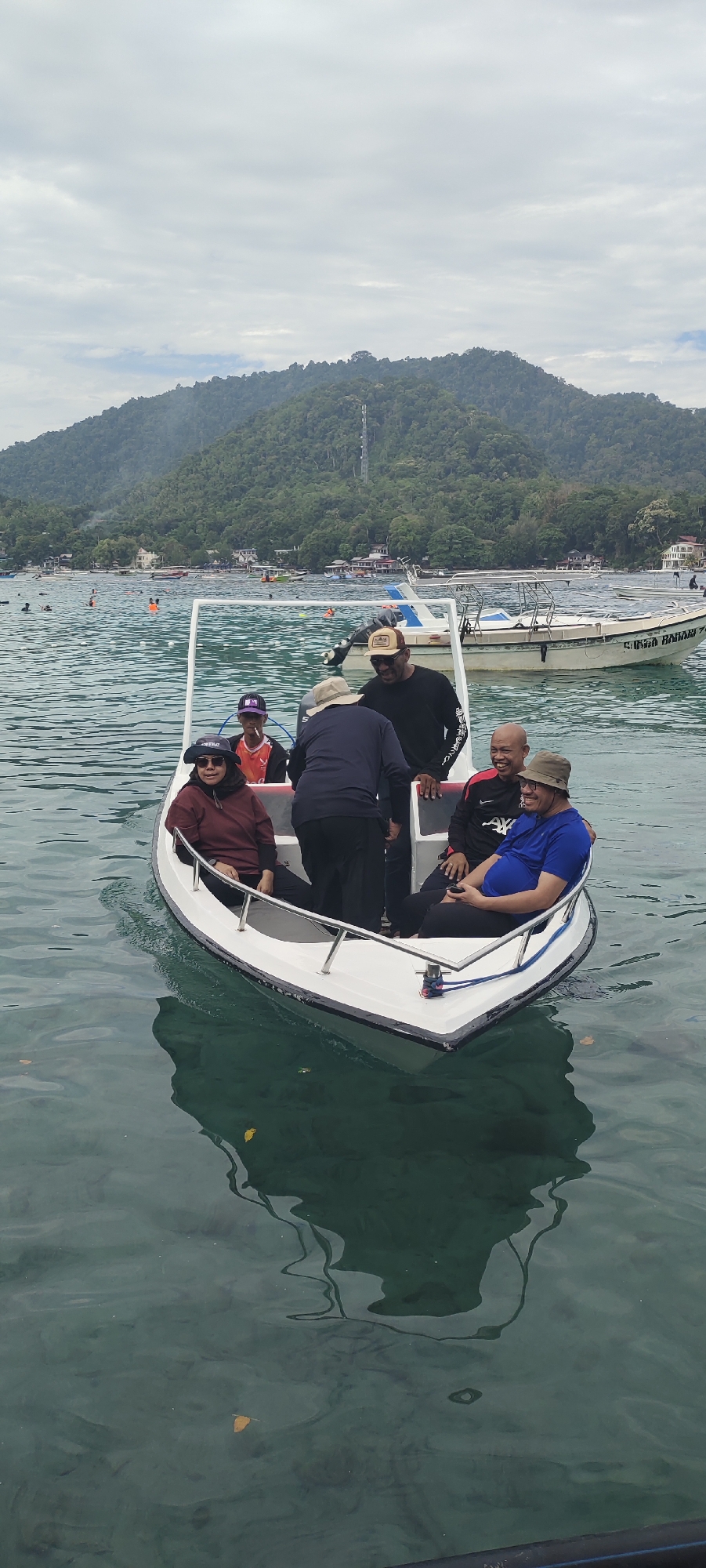 Morning boat tourism activity documented around Sabang Indonesia waters