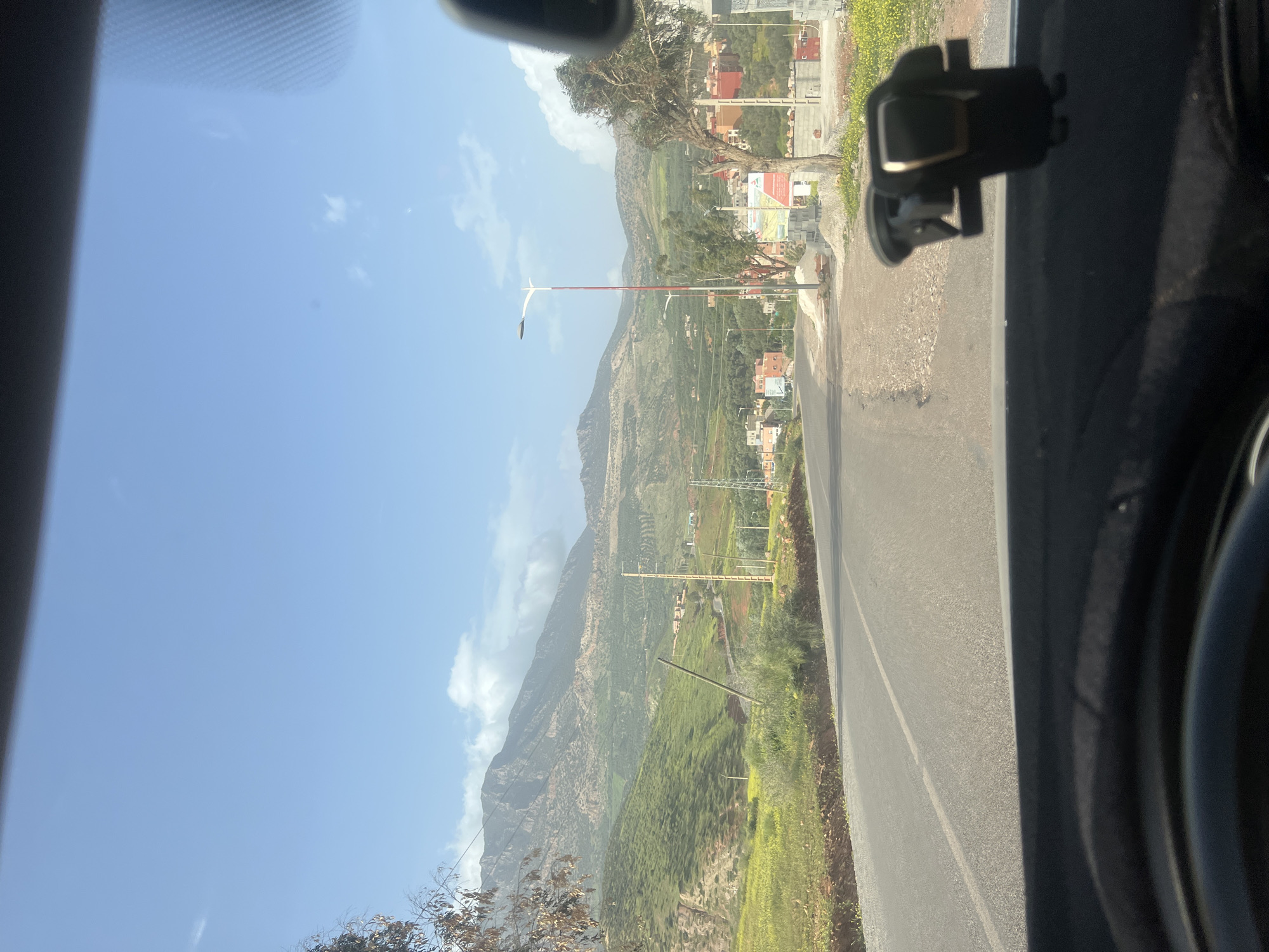 Motorist documents scenic mountain road in Morocco