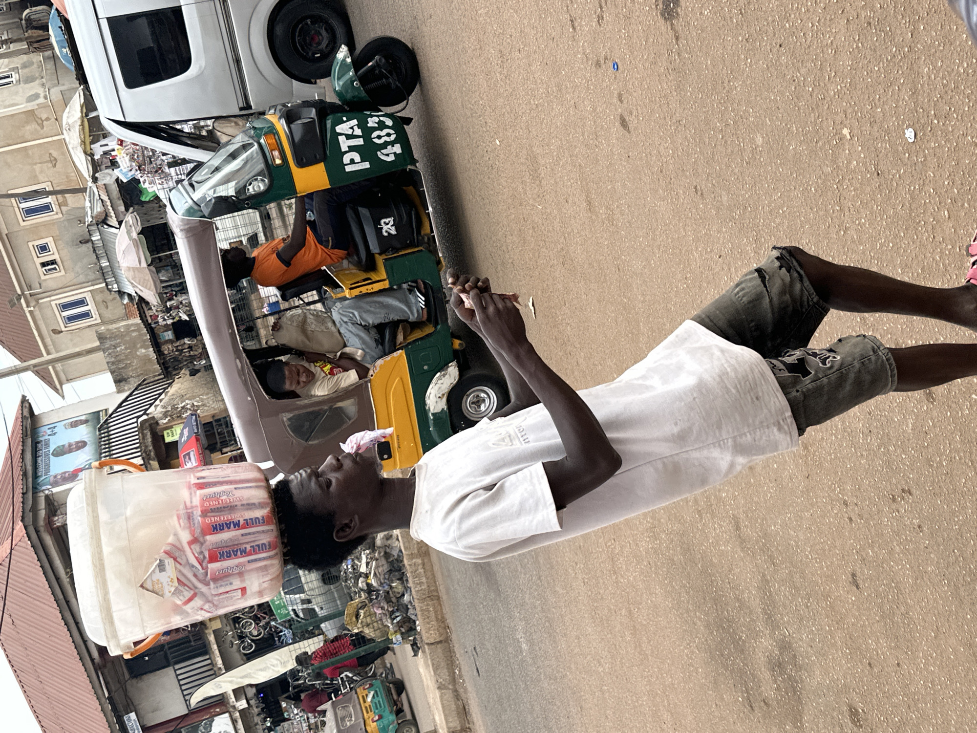 Regular street vendor activity observed in Bukuru, Nigeria
