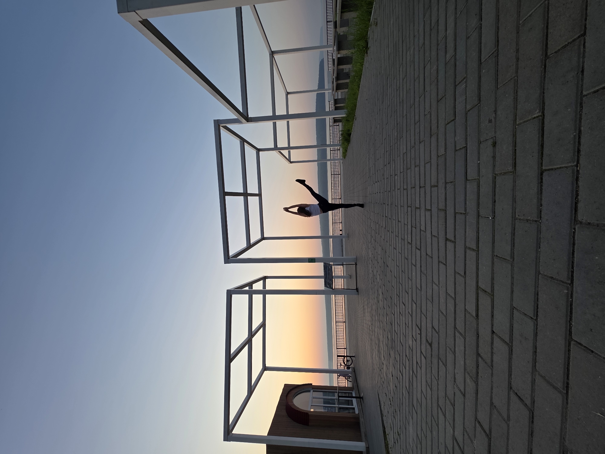 Dusk scenes along Chaikovsky's riverside promenade