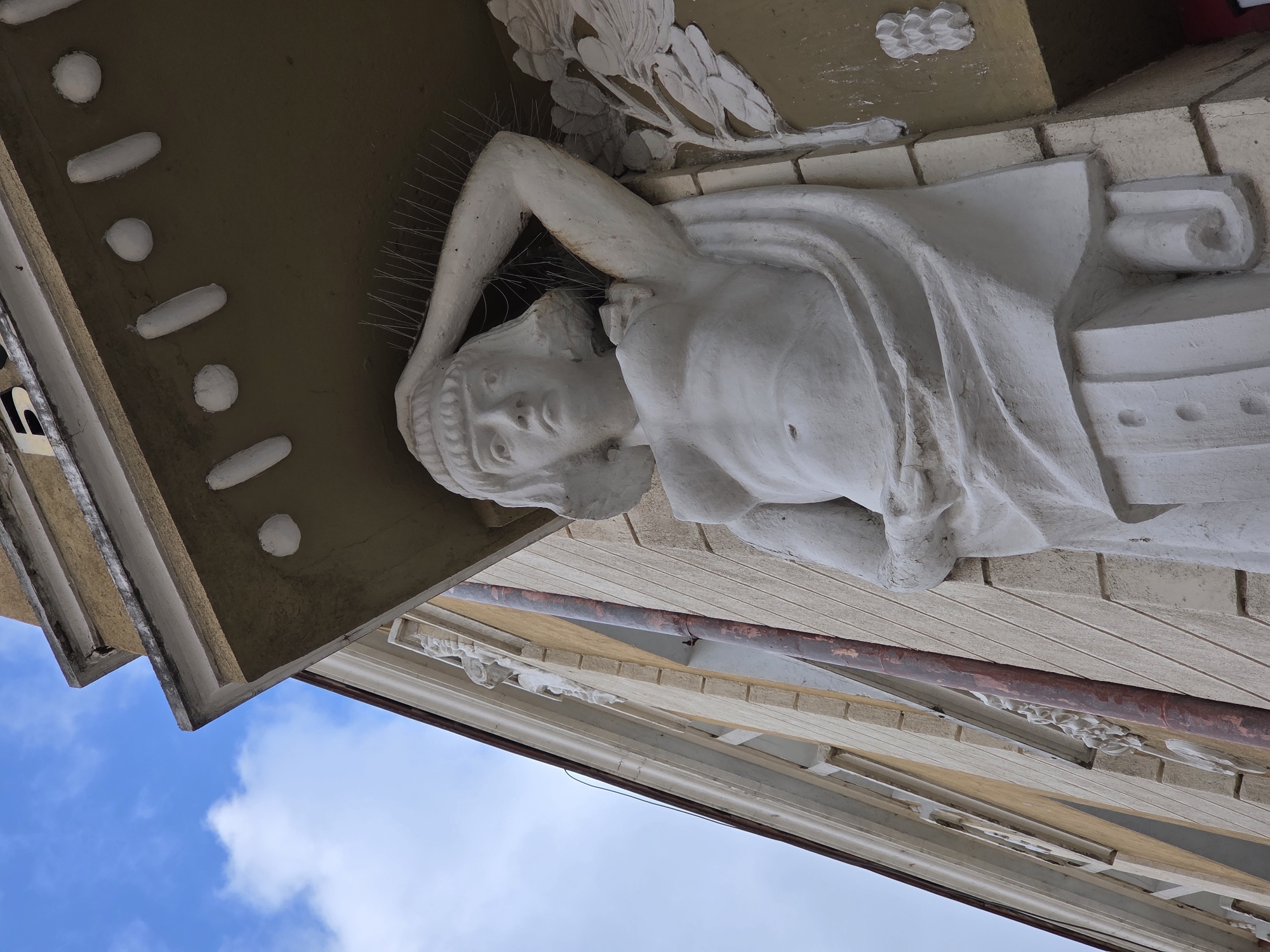 Classical architecture documented in downtown Varna, Bulgaria