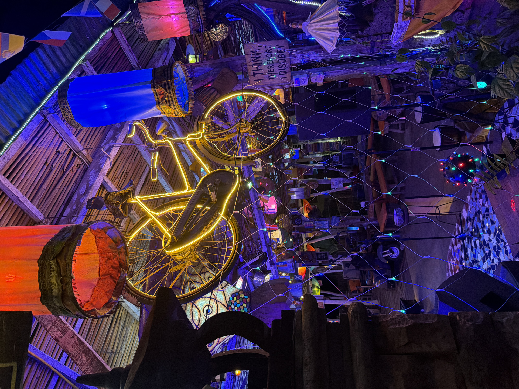 Bali nightlife strip: bars, kitchens, and neon-lit streets