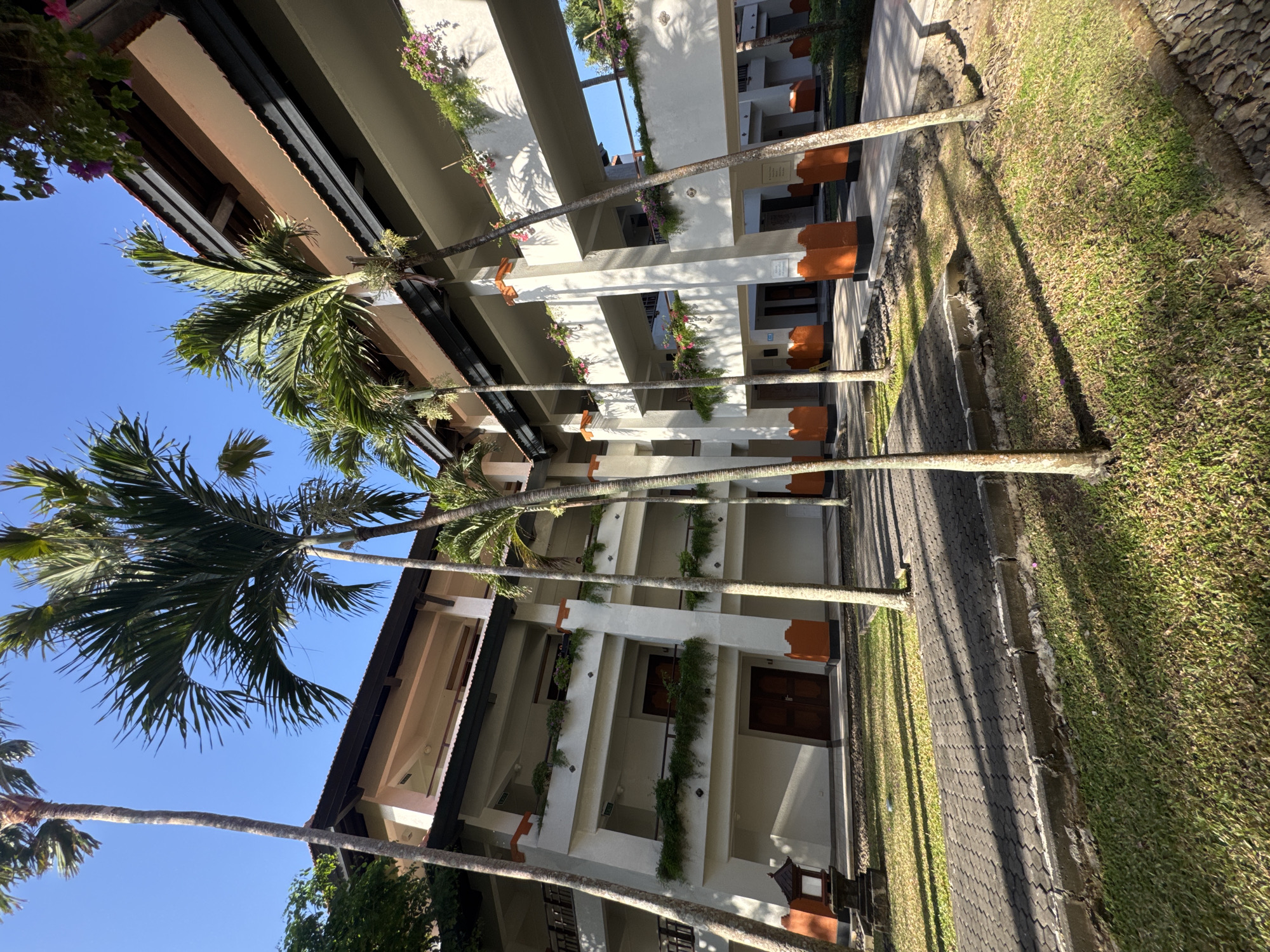Exploring a Bali resort and its beach on a sunny morning