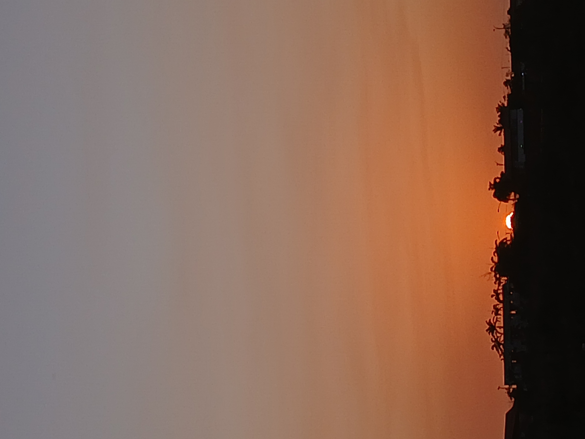 Sunset photographed multiple times in Juan Griego, Venezuela