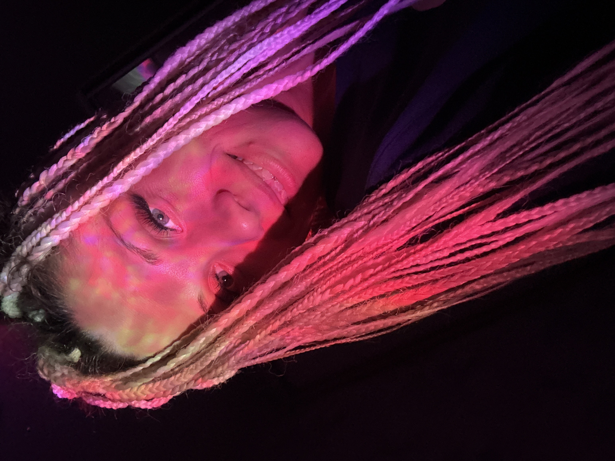 Afternoon in Rusanovo: neon-lit selfies, forest clearing, and urban views