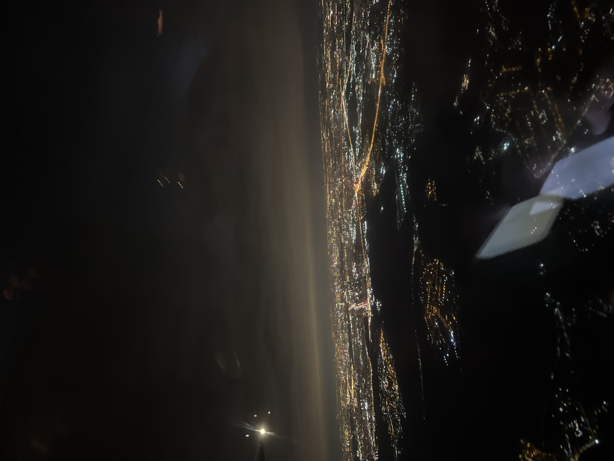 Nighttime aerial view captures illuminated Khimki cityscape