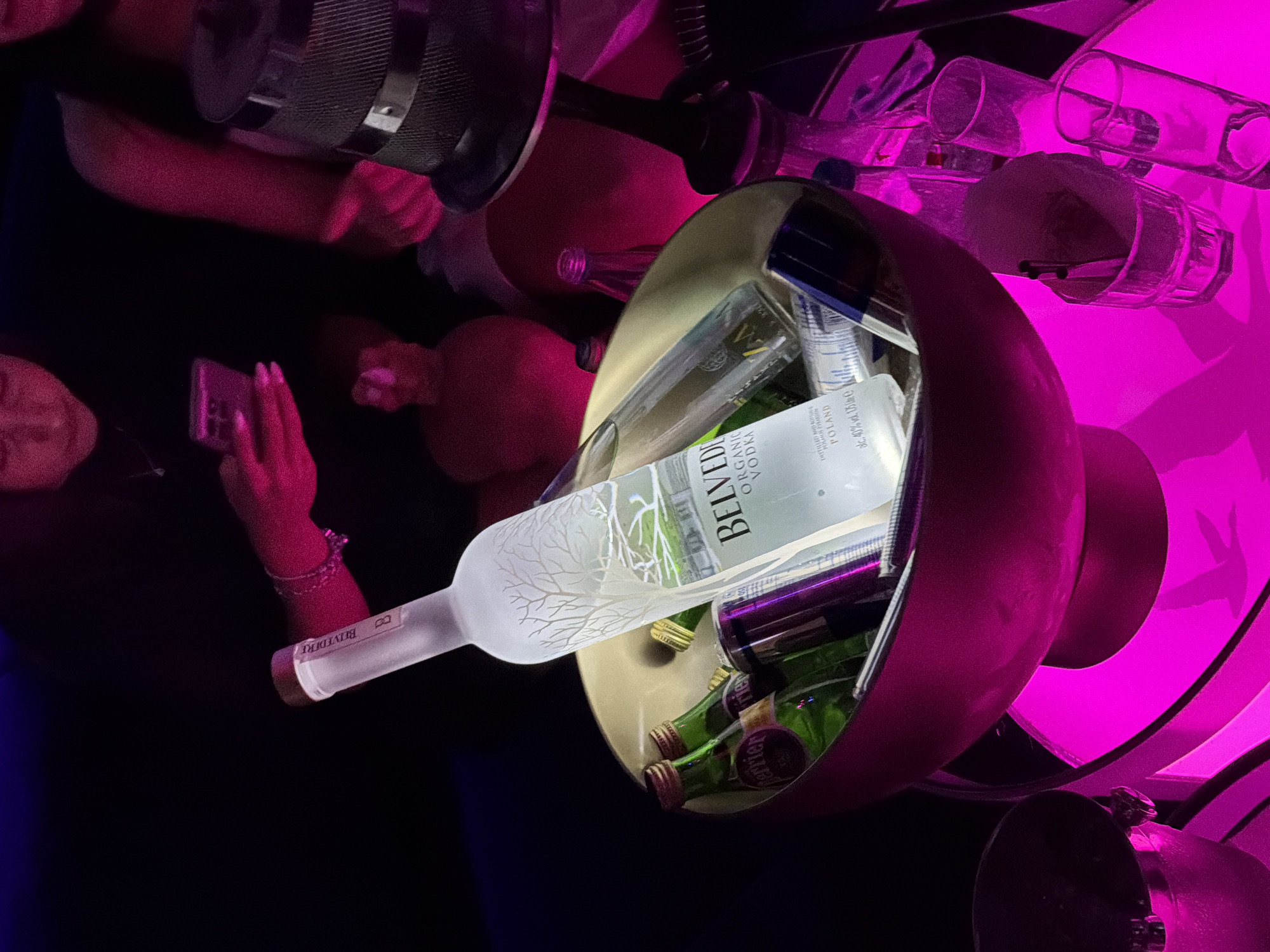 Nightclub patrons document bottle service at Cabana venue