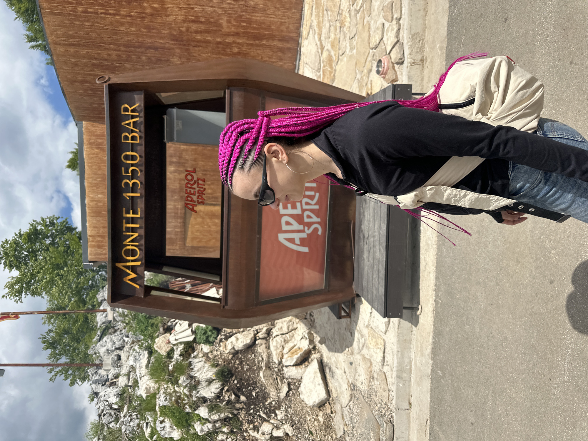 Tourists visit scenic mountaintop restaurant in Kuk, Montenegro