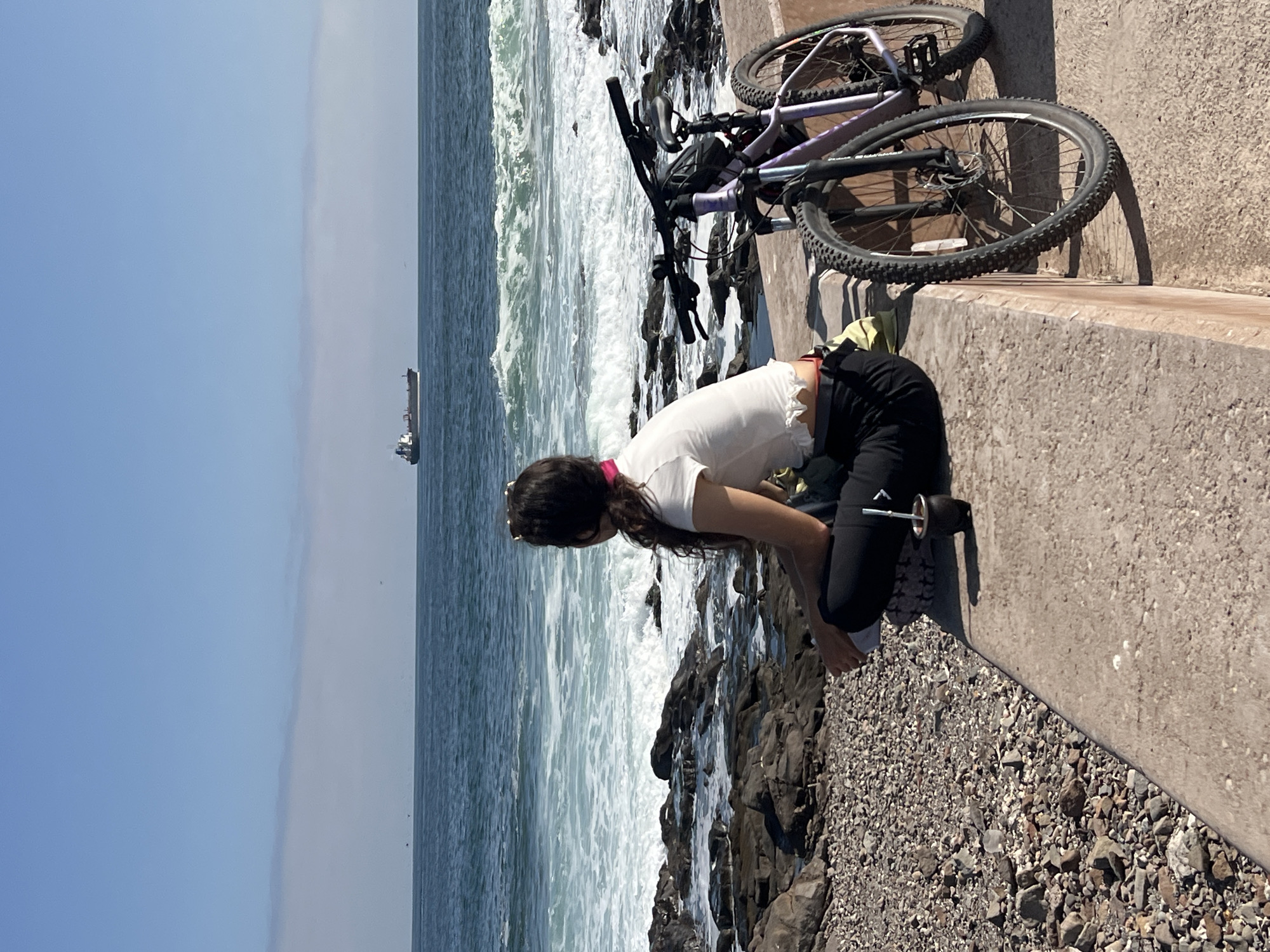 Evening coastal scenes captured along Arica waterfront promenade