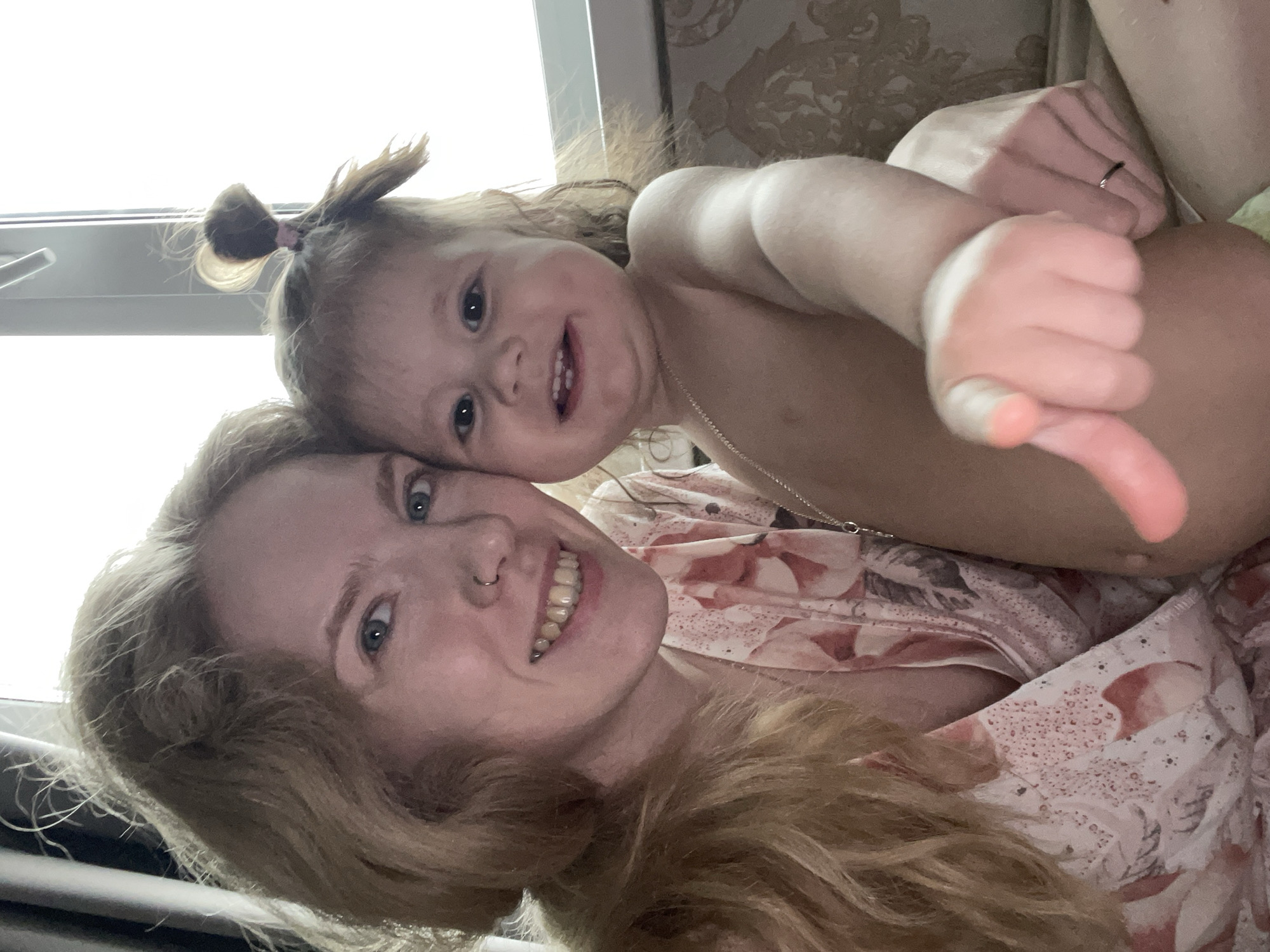Mother and child share moment in Izhevsk