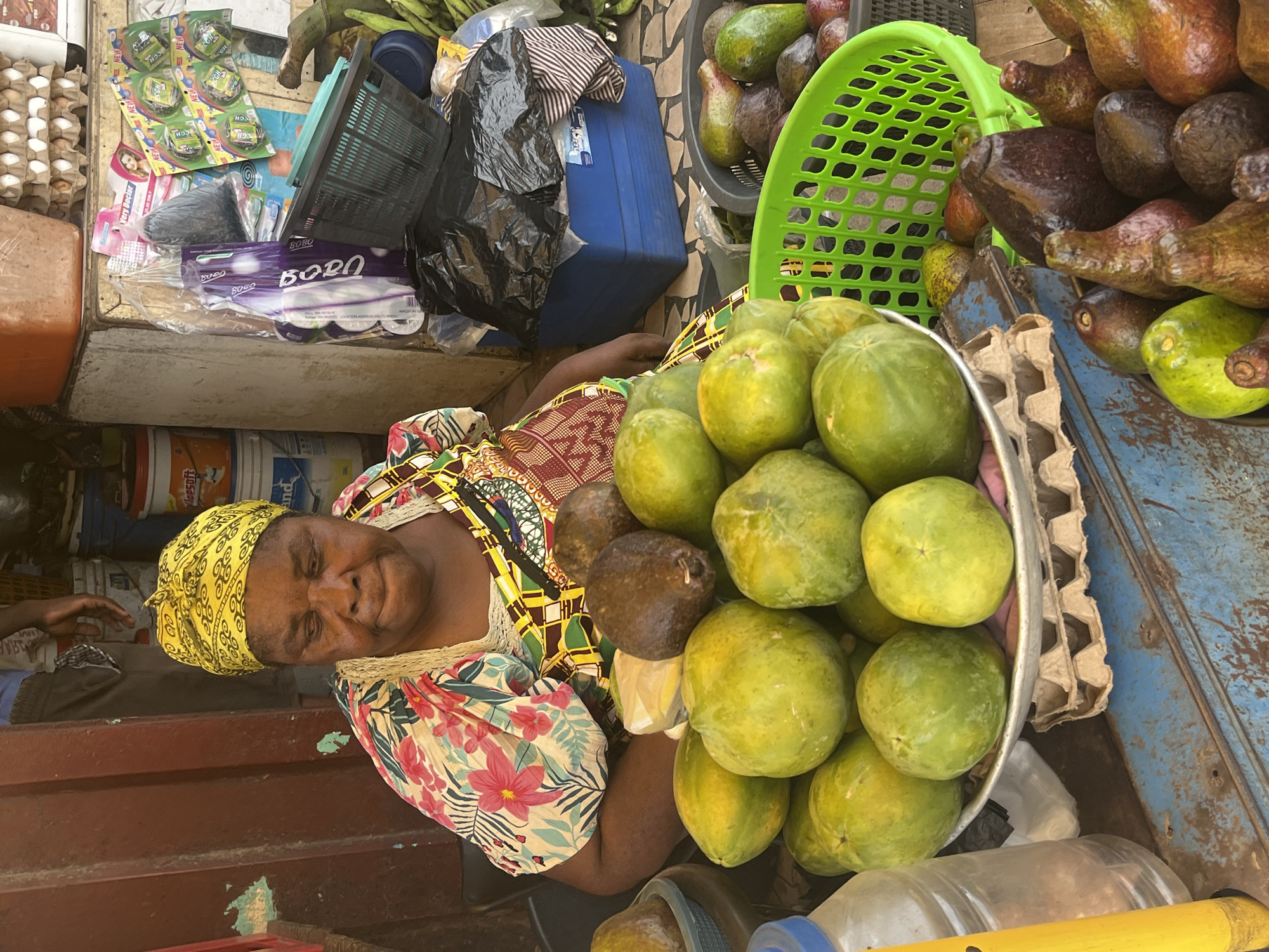 Elderly vendor spotted at Accra market stall