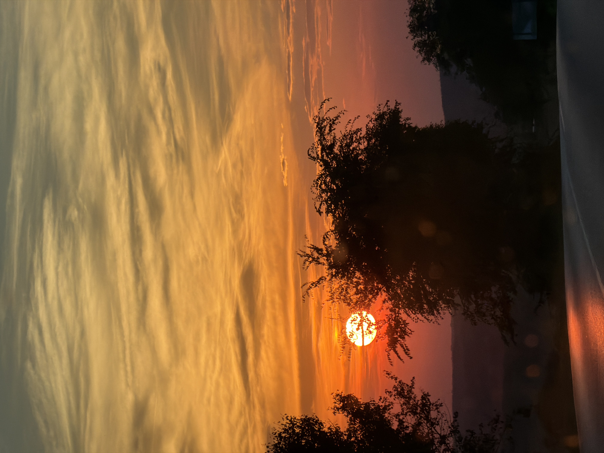 Warm sunset sky over Zgalevo, Bulgaria