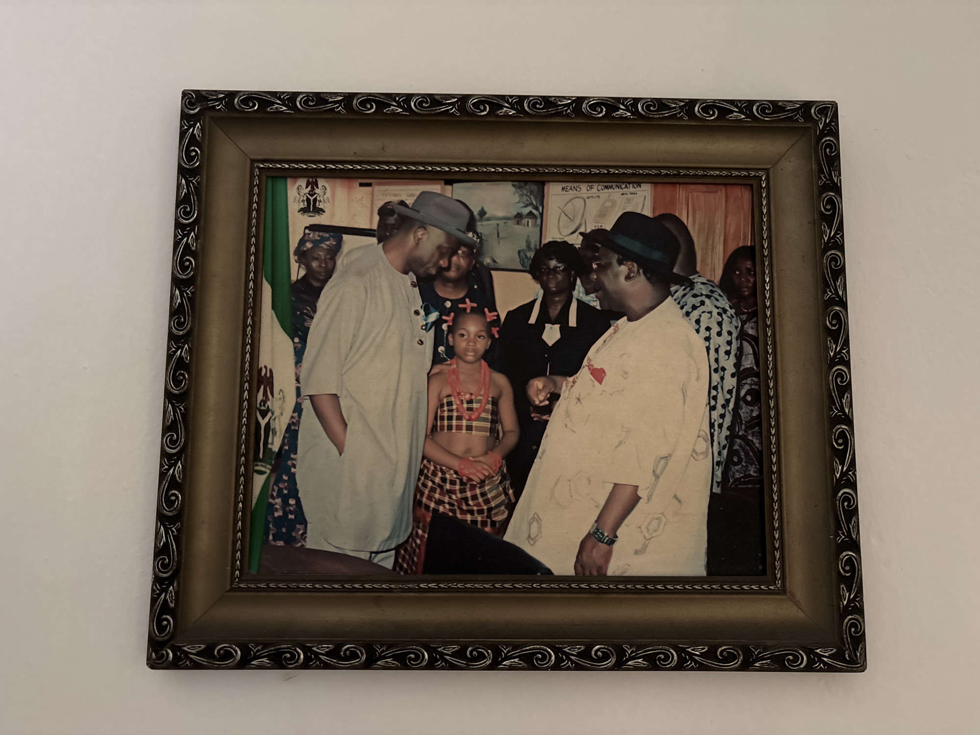 Traditional Igbo photograph displayed in Rumuokwuta interior space