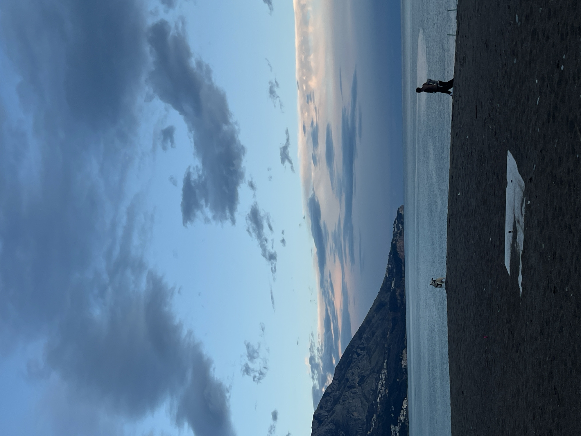 Twilight skies photographed over coastal Bečići, Montenegro