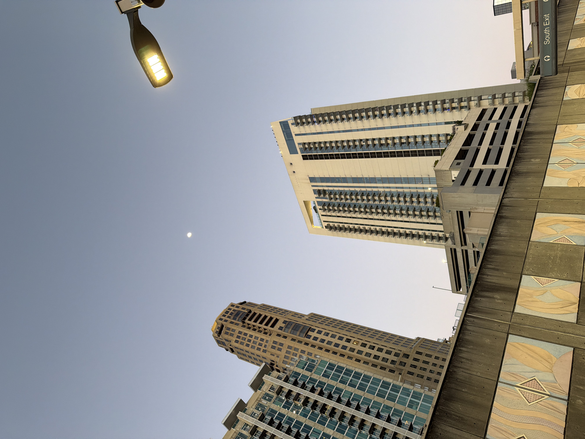 Nighttime urban scenes captured across downtown Atlanta