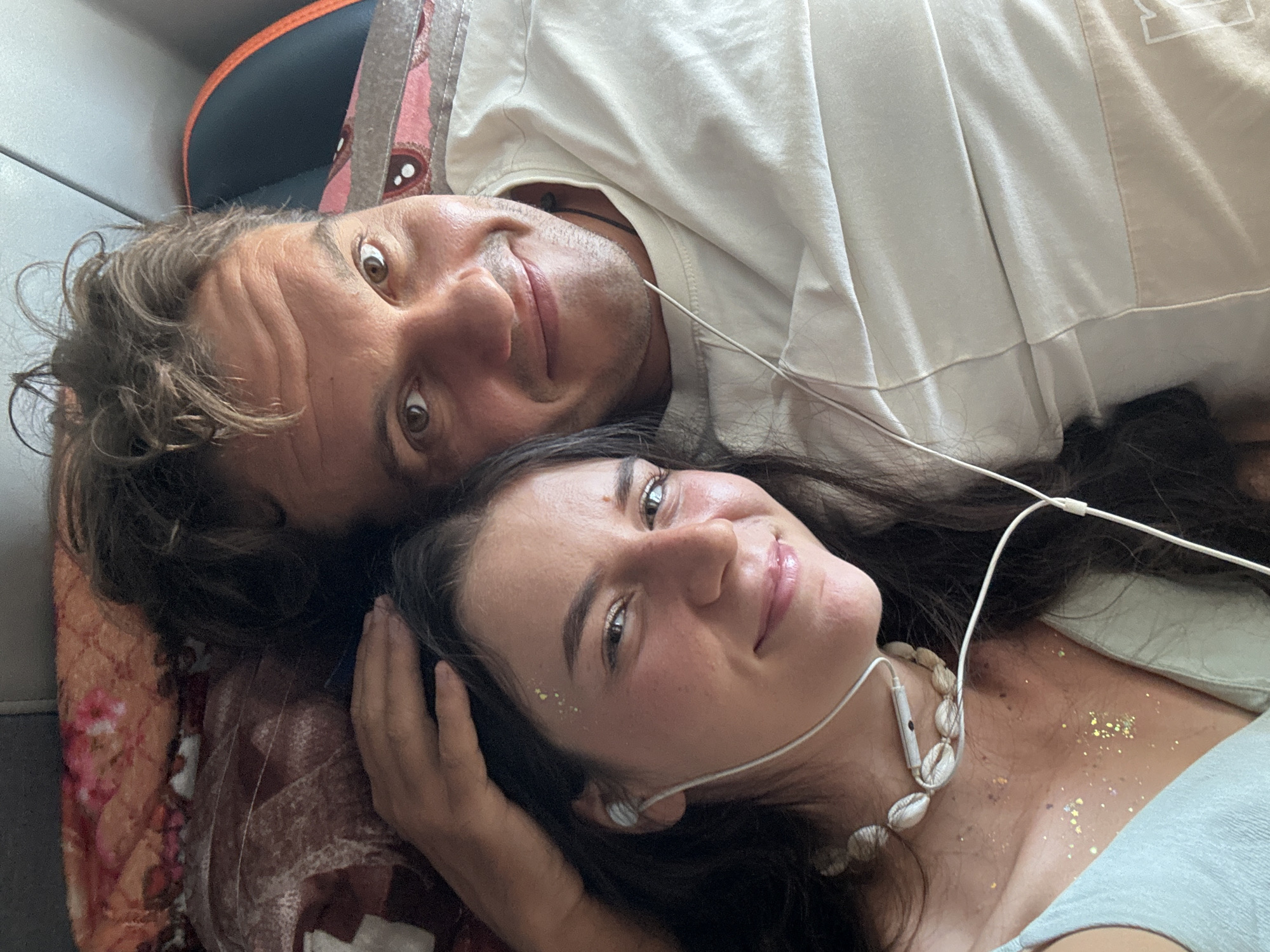Couple photographed lying together in Vietnam early morning
