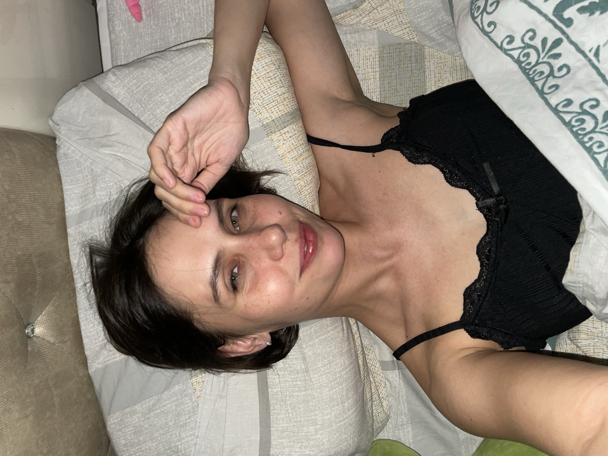 Woman resting in bed observed in Izhevsk, Russia