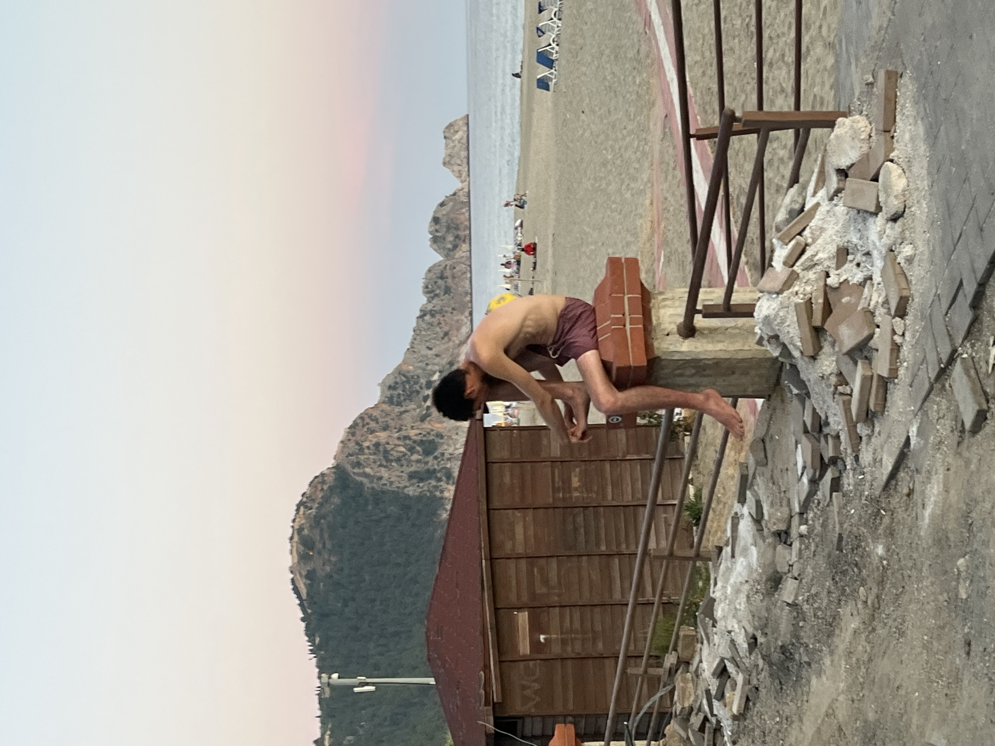 Evening beach activities observed in Alanya, Turkey