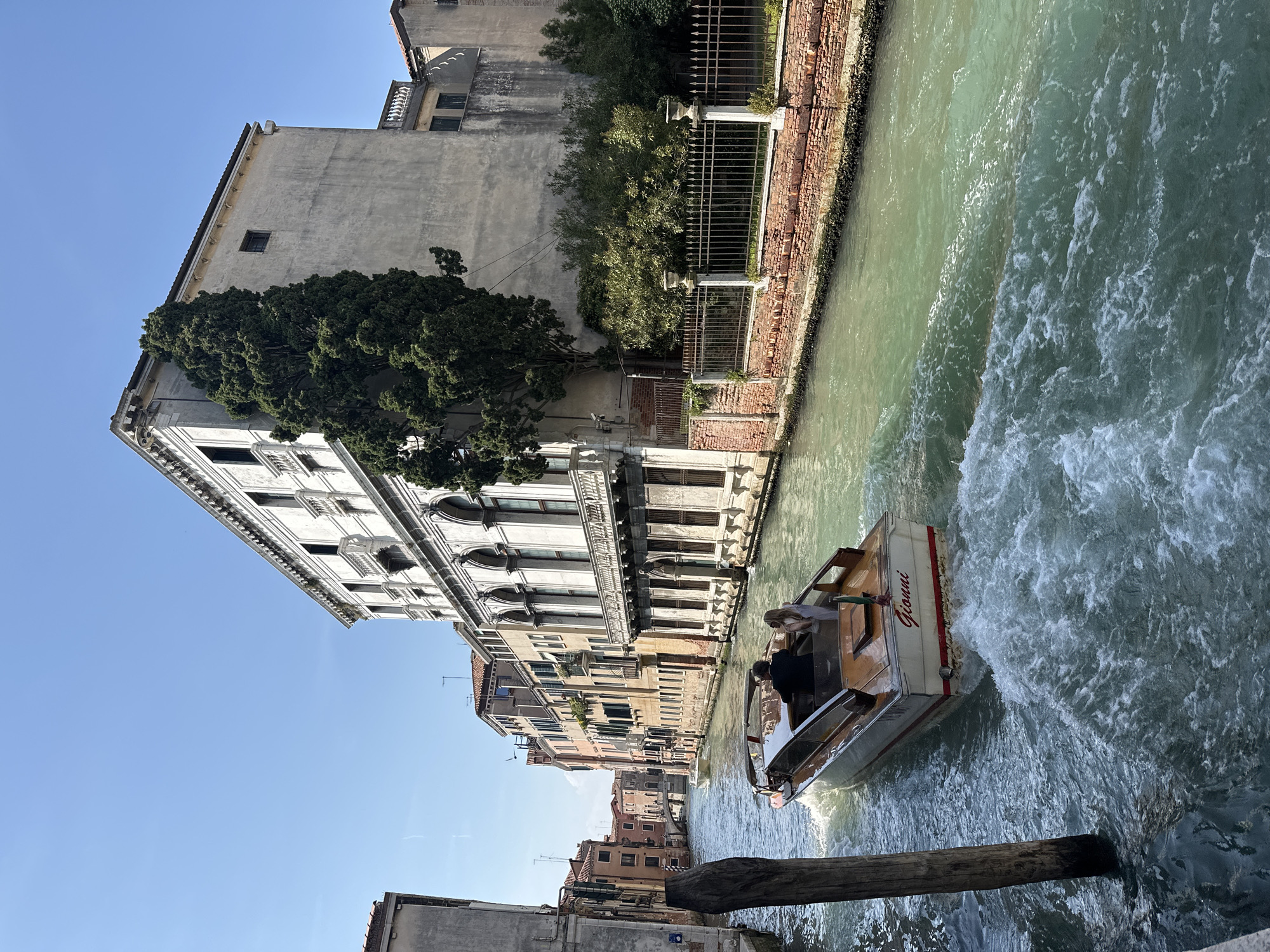 Venice canal boats and courtyard sculptures documented by witnesses