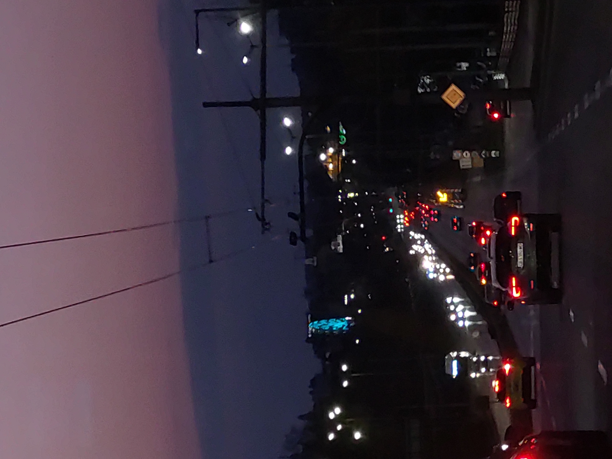 Evening traffic scene captured on Sofia street