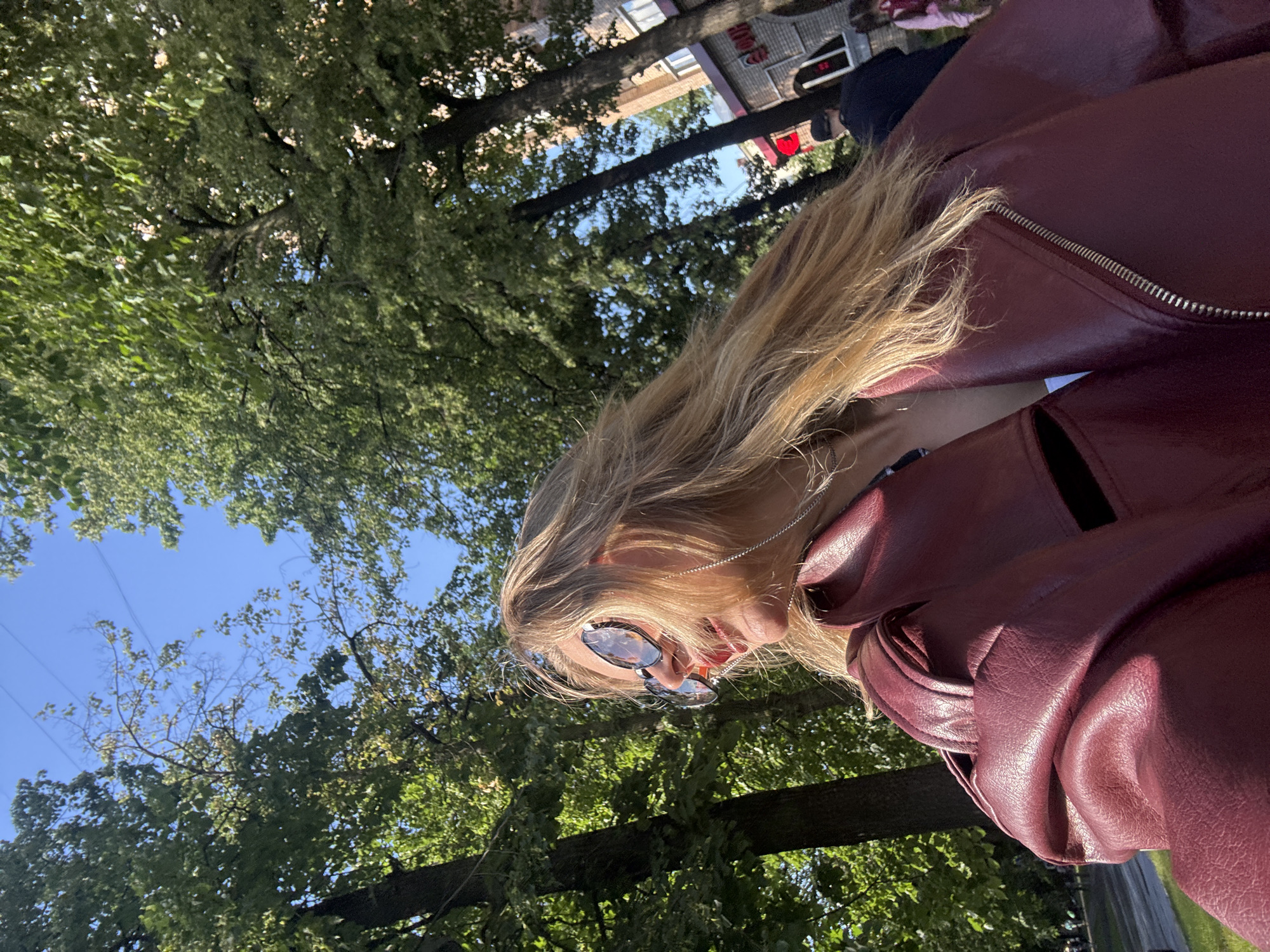 Selfie session on a Moscow street, June afternoon