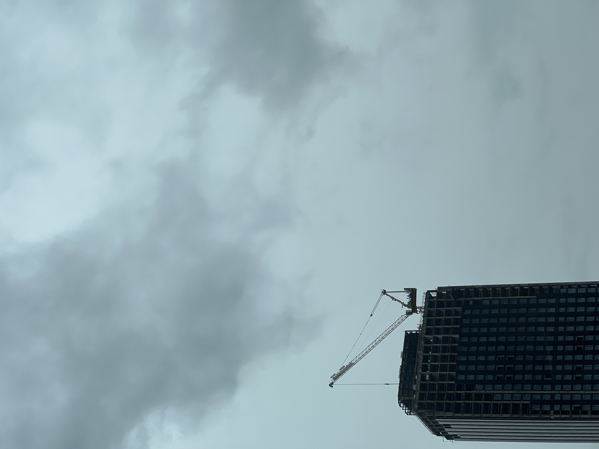 Construction activity documented at Khimki residential complex