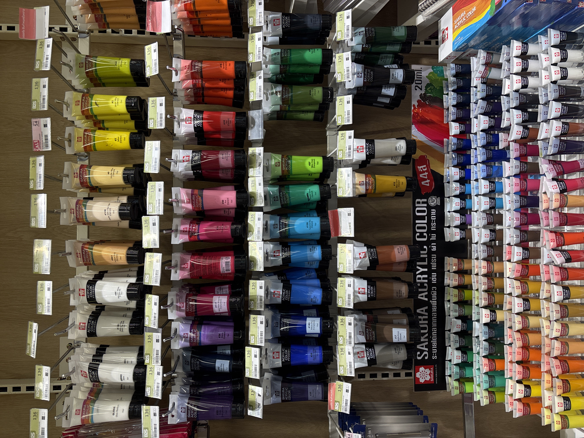 Art supply shopping and meal preparation in Choeng Thale
